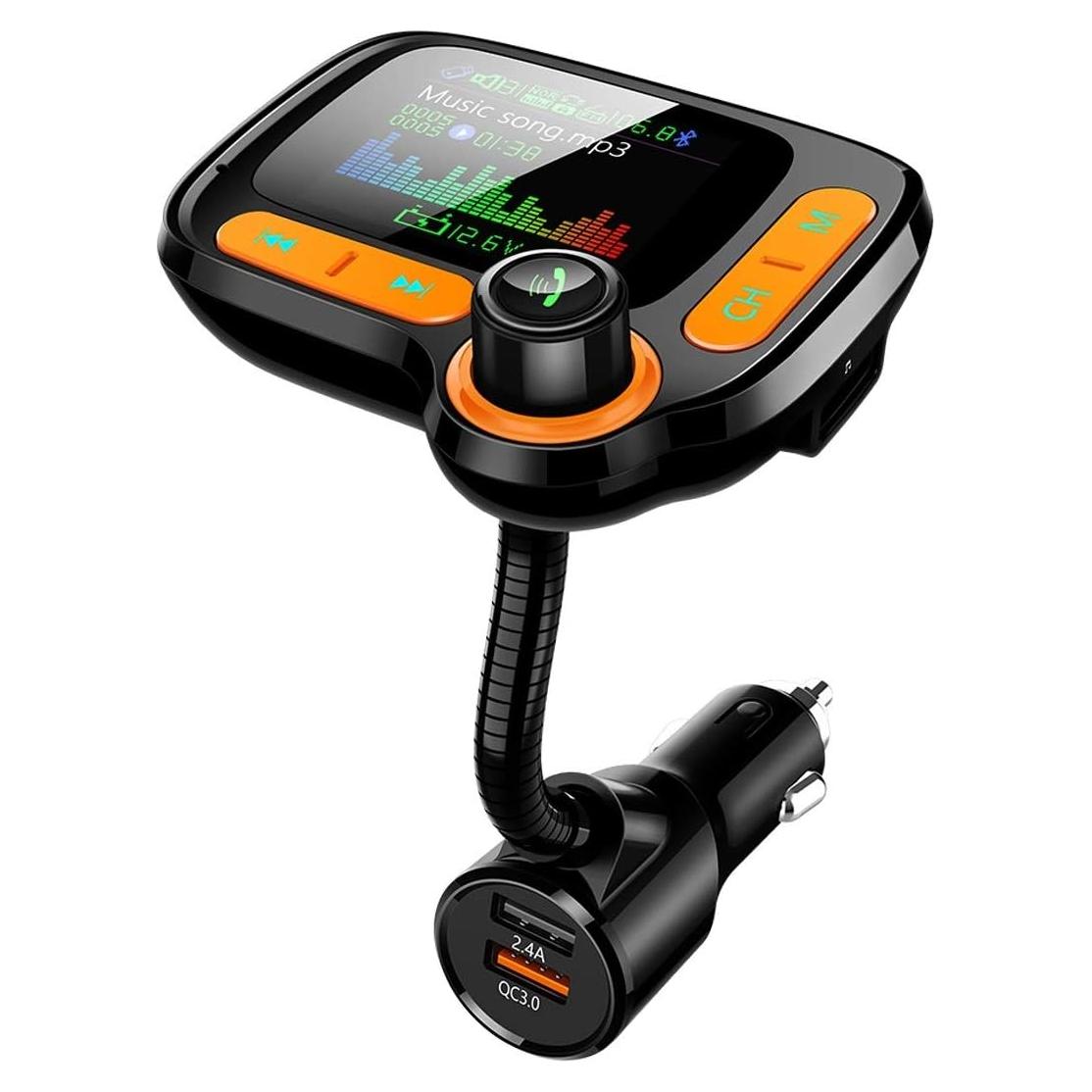 Adaptador Bluetooth FM TSNAM con Pantalla 1.8" y Cargador USB