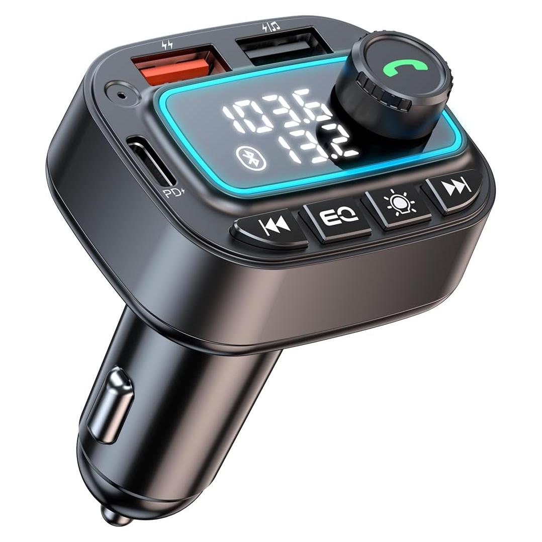 Adaptador Bluetooth 5.3 para Coche Shenzhenshi T01, Carga Rápida 42W