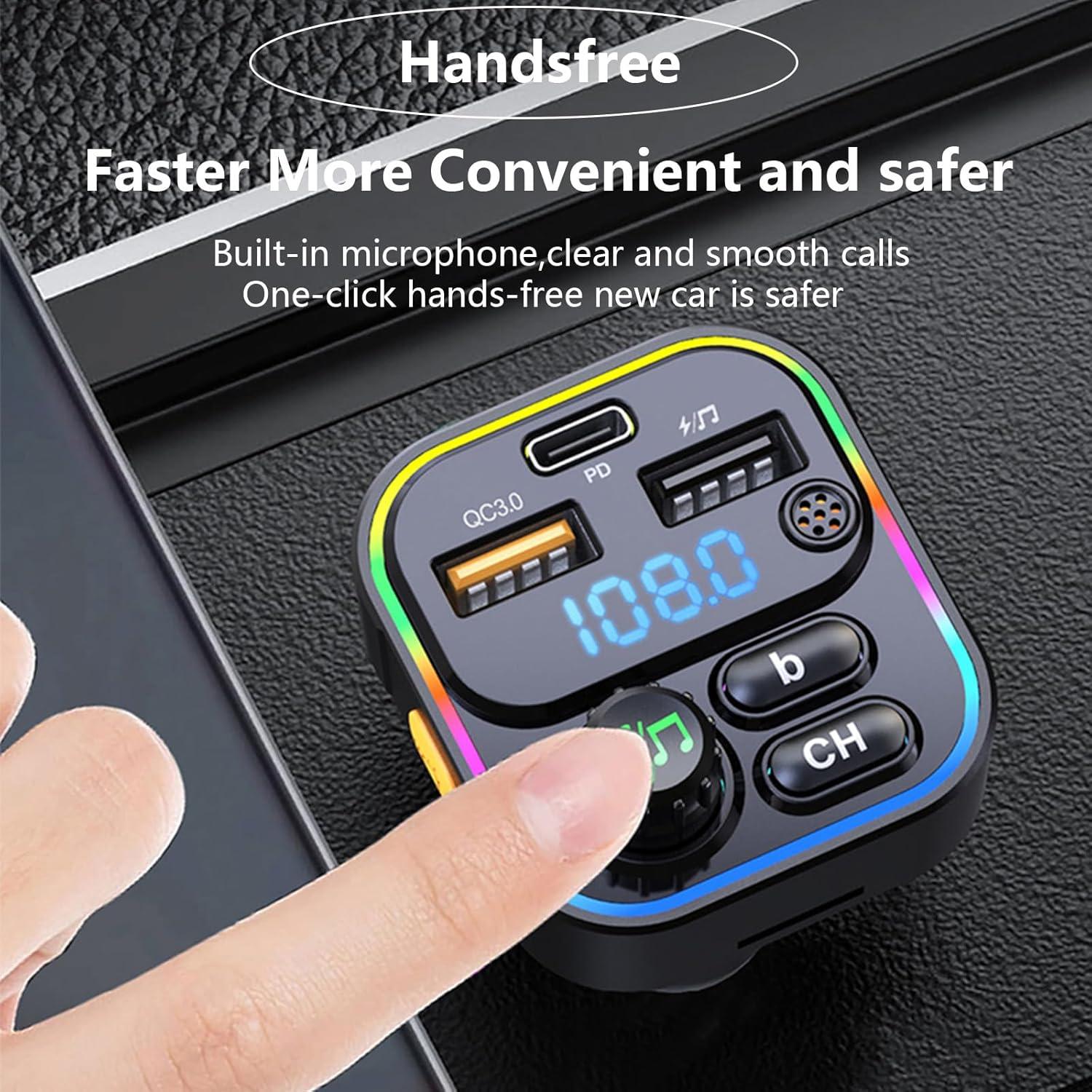 Transmisor FM Bluetooth EAHOSUCC C17 Cargador Rápido 22.5W