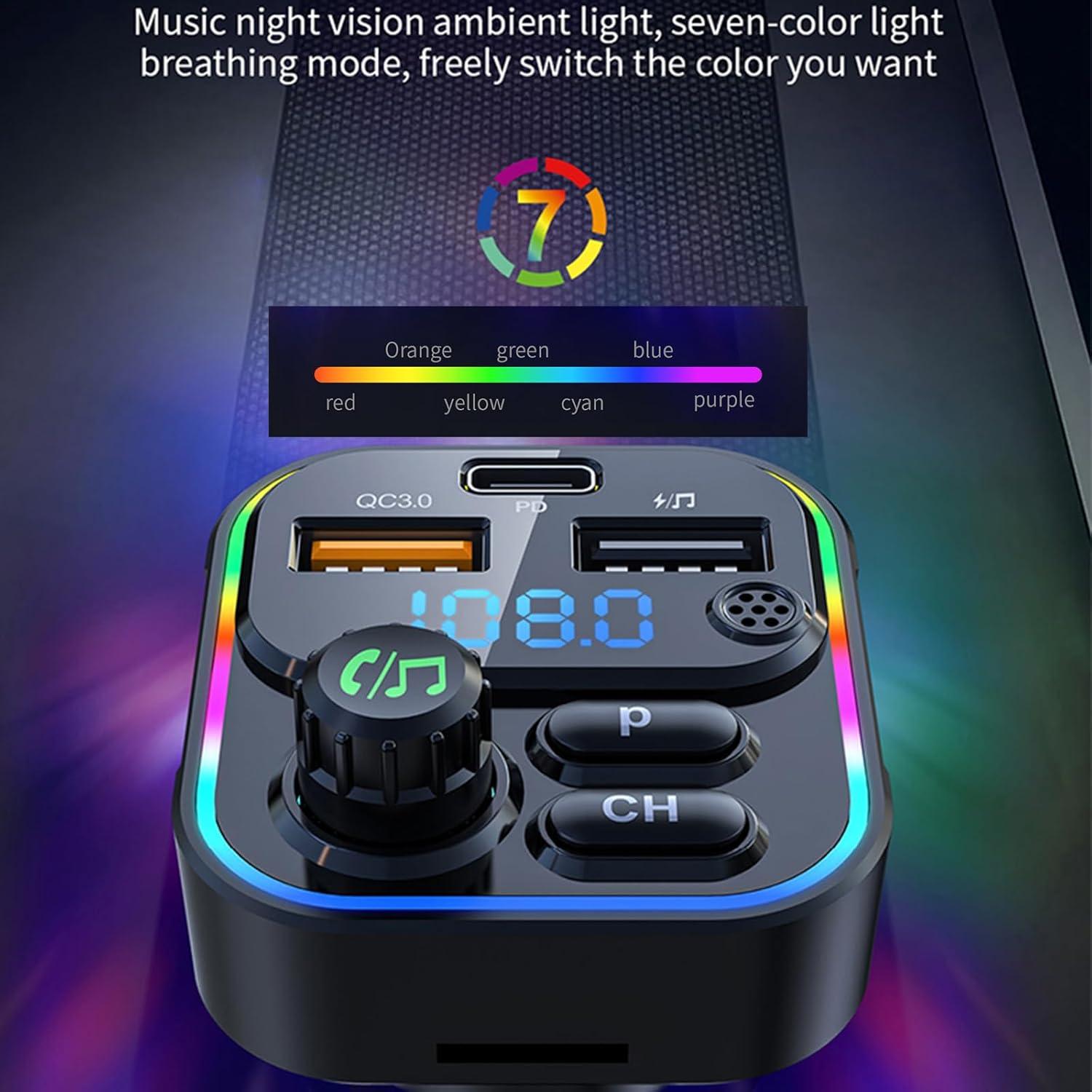 Transmisor FM Bluetooth EAHOSUCC C17 Cargador Rápido 22.5W