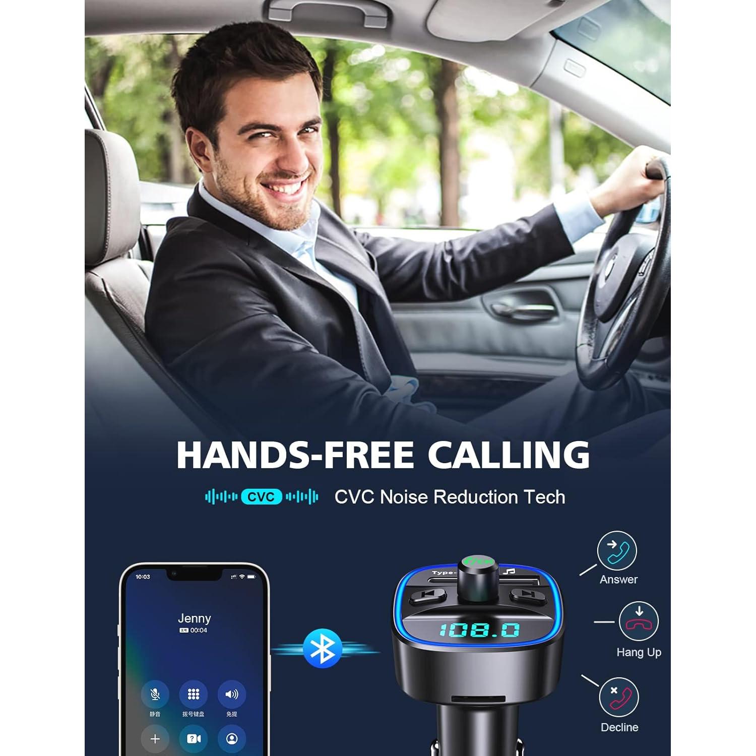 Transmisor FM Bluetooth RIWUSI T25C con carga rápida 20W