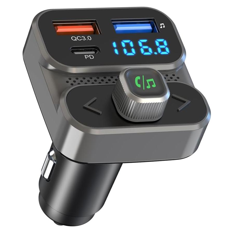 Transmisor FM Bluetooth 5.0 ILOKEY BC95LK con Cargador USB