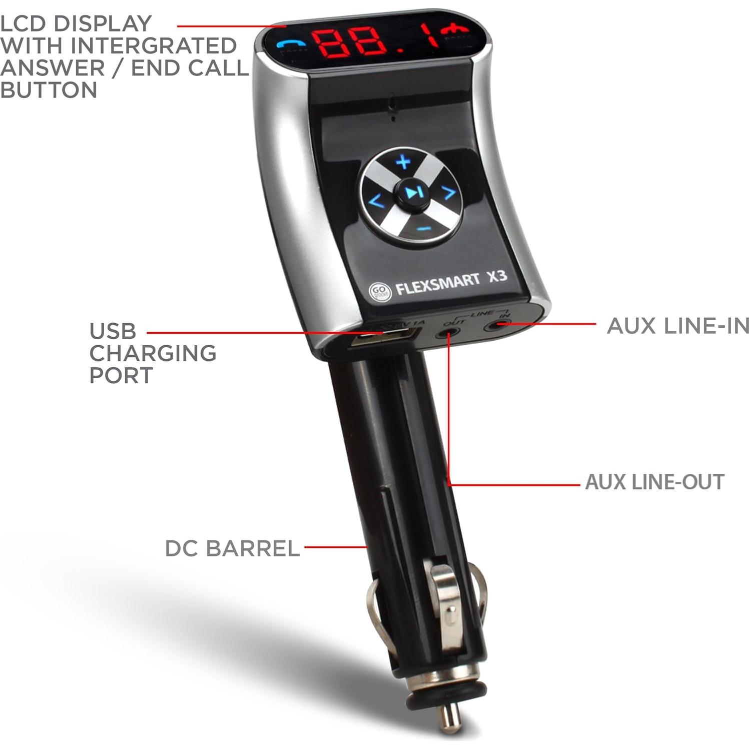 Adaptador Bluetooth GOgroove FlexSMART X3 Mini para Coche