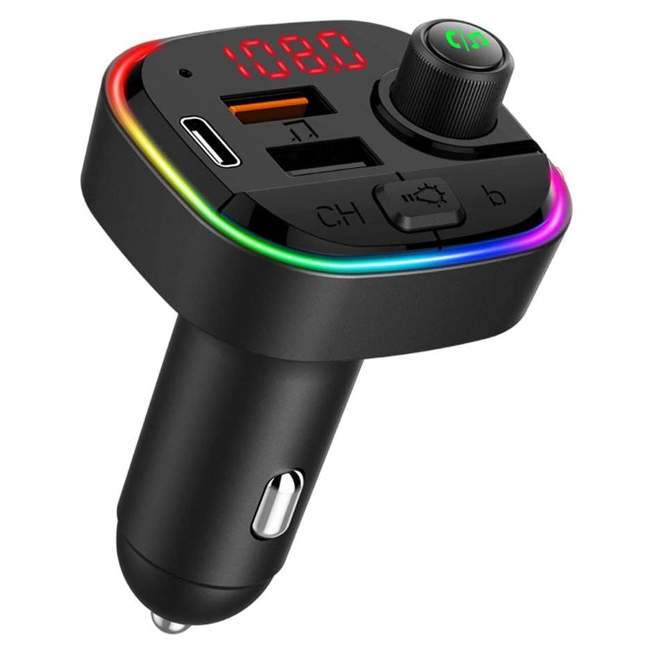 Transmisor FM Bluetooth OHITEC con Cargador Rápido QC3.0 y USB-C