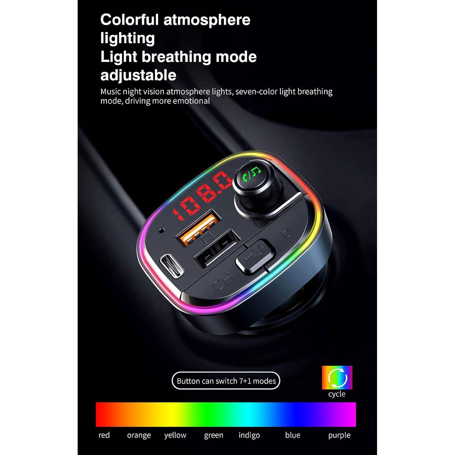 Transmisor FM Bluetooth OHITEC con Cargador Rápido QC3.0 y USB-C