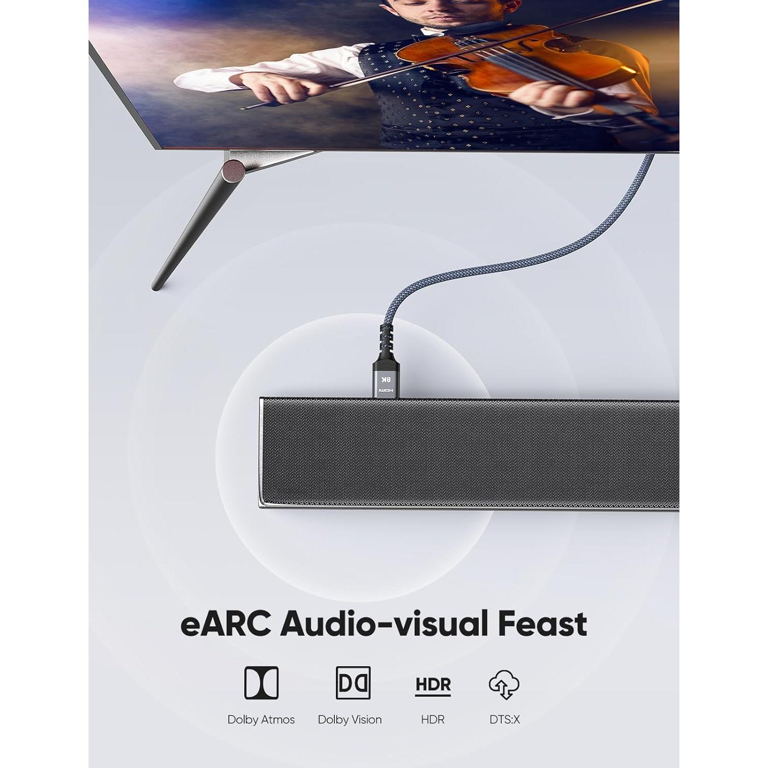 Cable HDMI 2.1 Highwings 2m Ultra Alta Velocidad 48Gbps