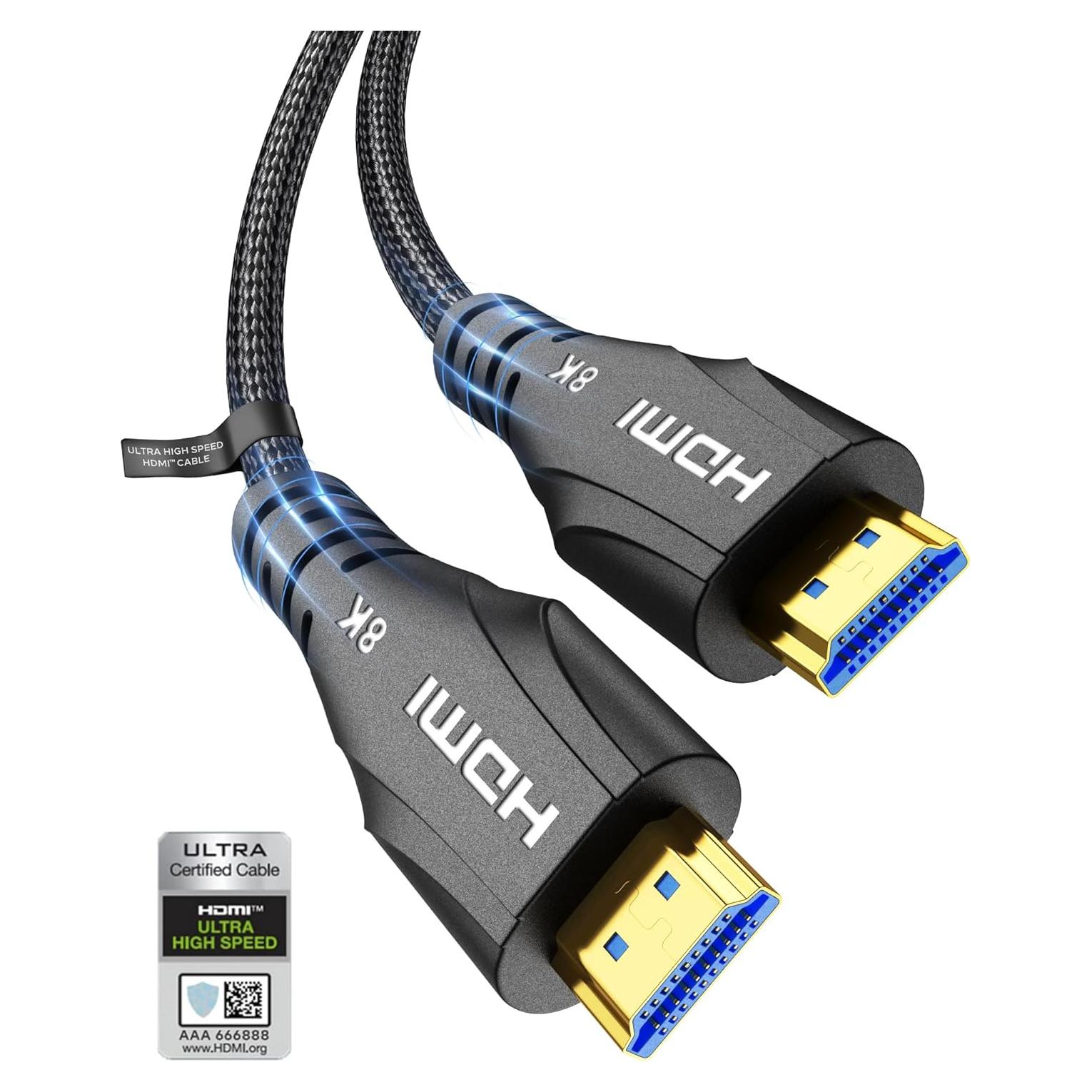 Cable HDMI 8K Cratree 15FT Ultra Alta Velocidad 48Gbps