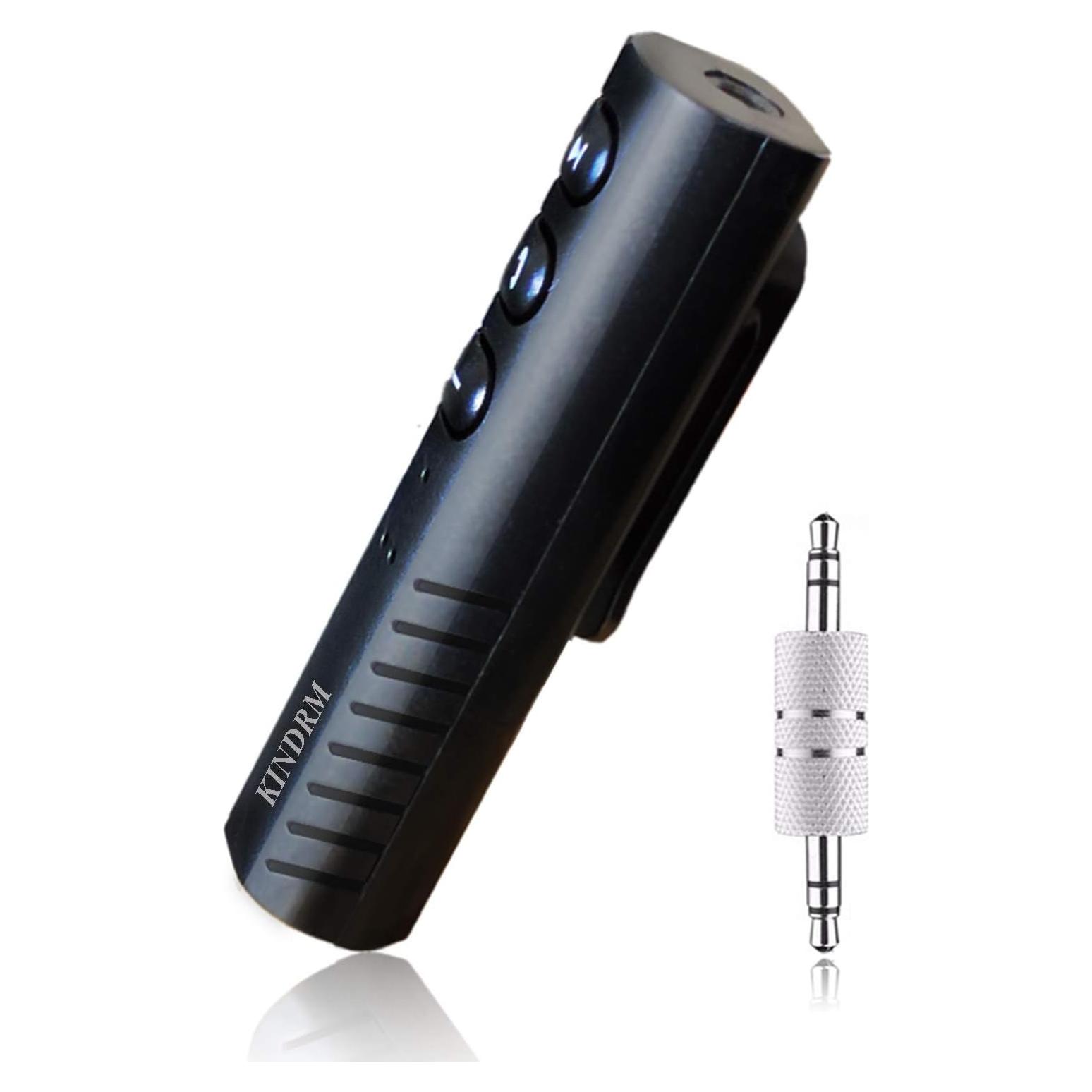 Receptor Bluetooth 5.0 KINDRM Mini 3.5mm Inalámbrico Negro
