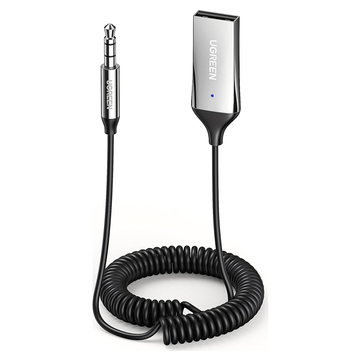 Adaptador Bluetooth UGREEN 3.5mm con Micrófono para Coche