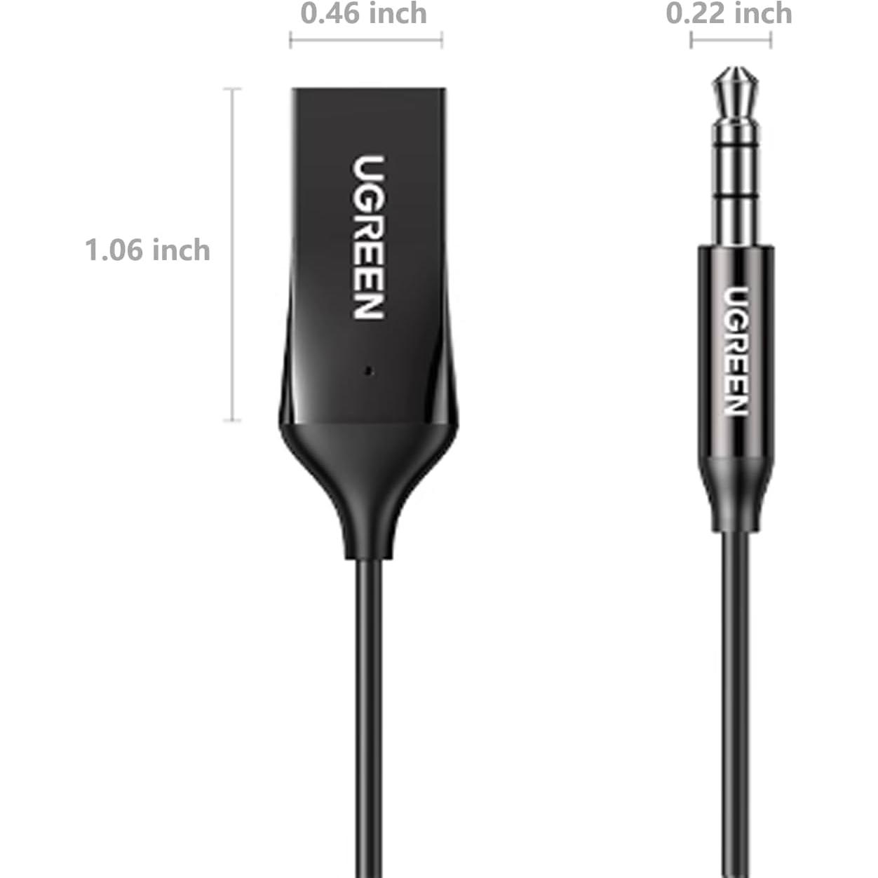 Adaptador Bluetooth UGREEN 3.5mm con Micrófono para Coche