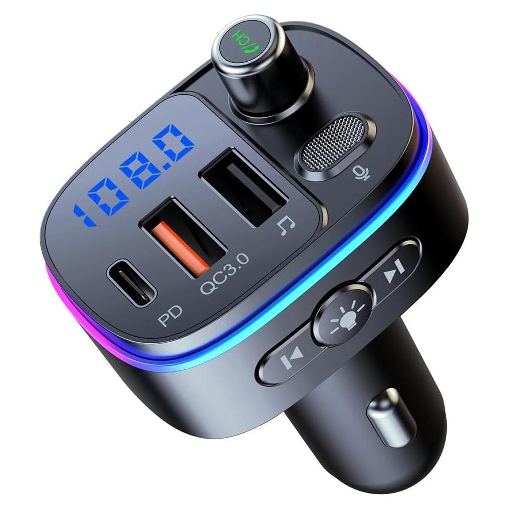 Transmisor FM Bluetooth 5.0 para coche SHAHAB T65 Carga Rápida