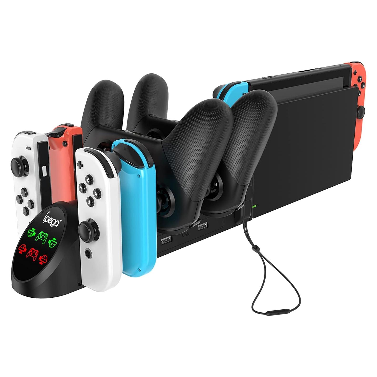 Estación de Carga 6 en 1 FYOUNG para Switch Pro y Joy Con