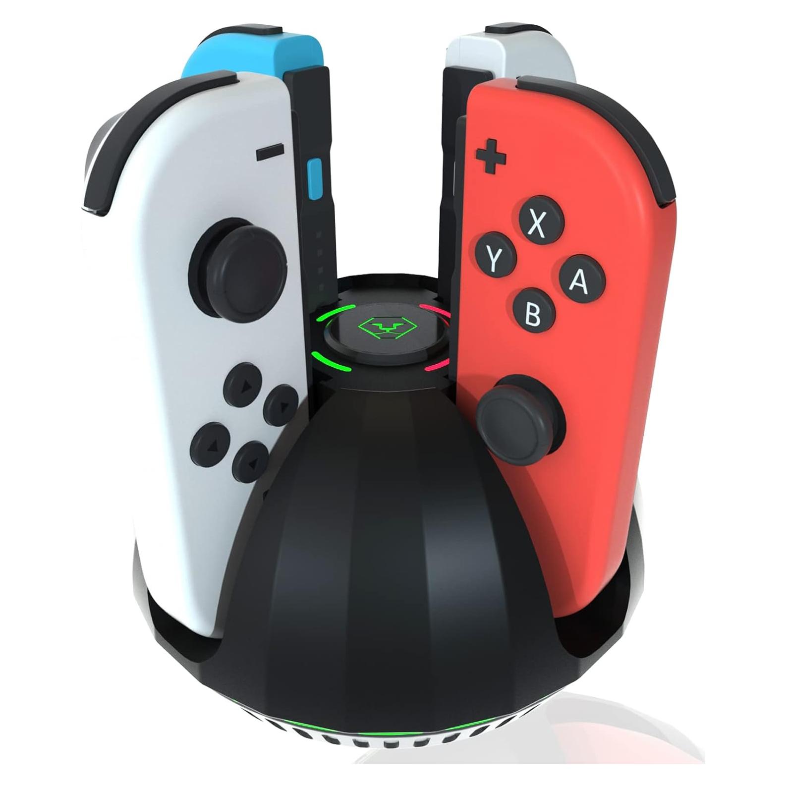 Dock de Carga para Joy-Con Nintendo Switch PURBHE - 4 en 1 con LED