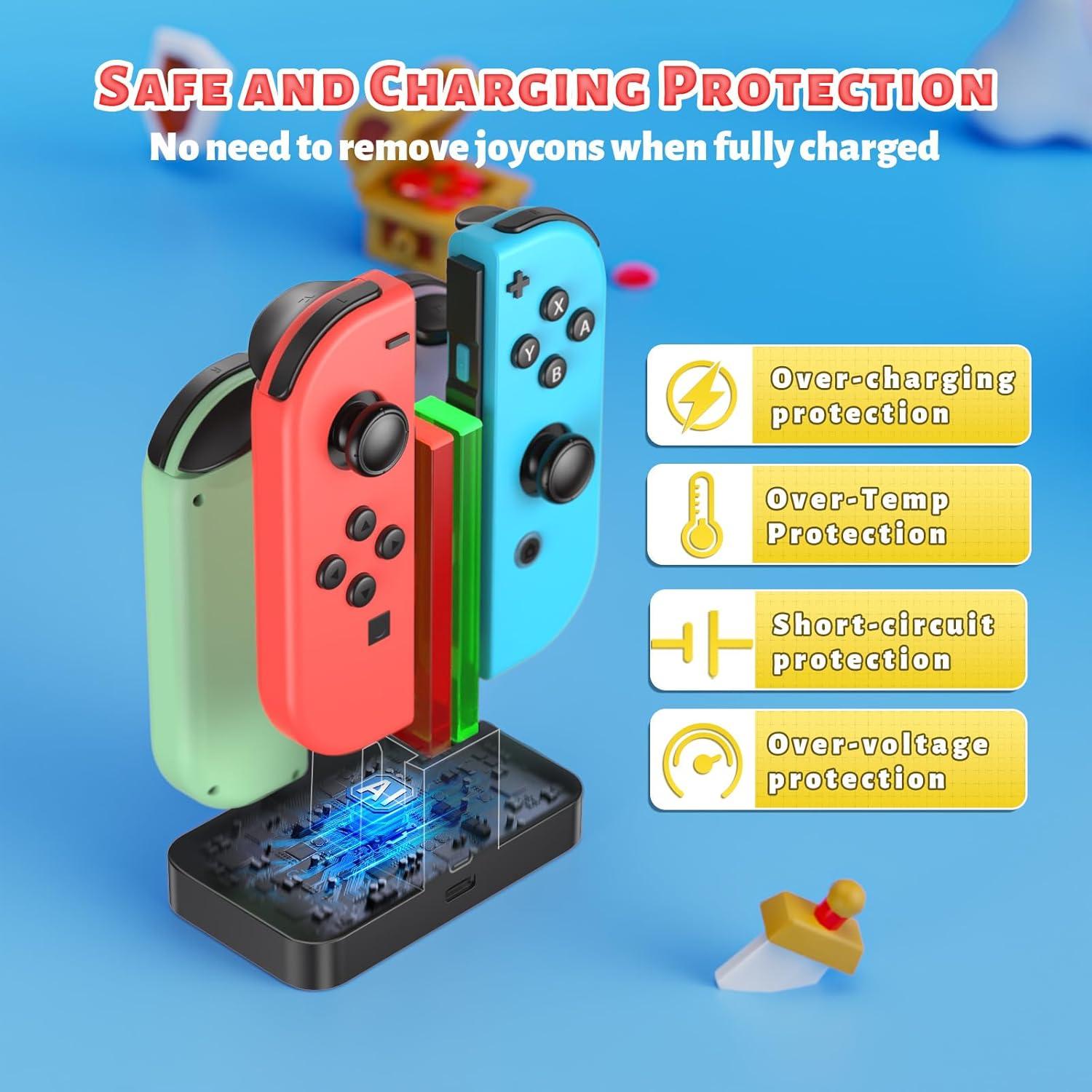 Dock de Carga FastSnail para Joy-Con Nintendo Switch OLED