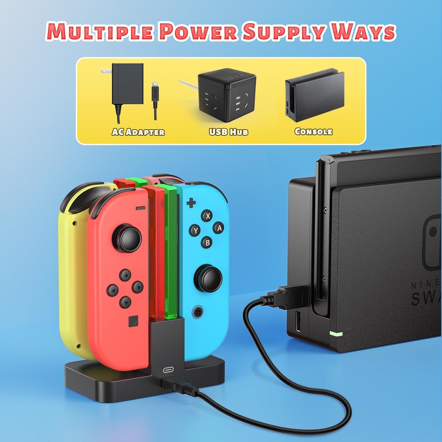 Dock de Carga FastSnail para Joy-Con Nintendo Switch OLED