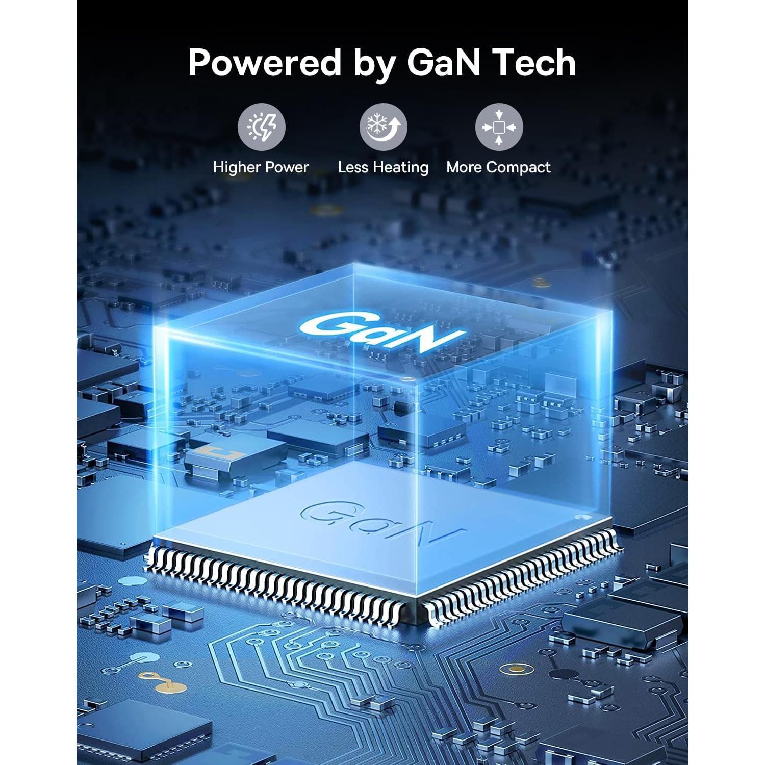 Cargador USB C Baseus 65W Plegable 3 Puertos Rápido