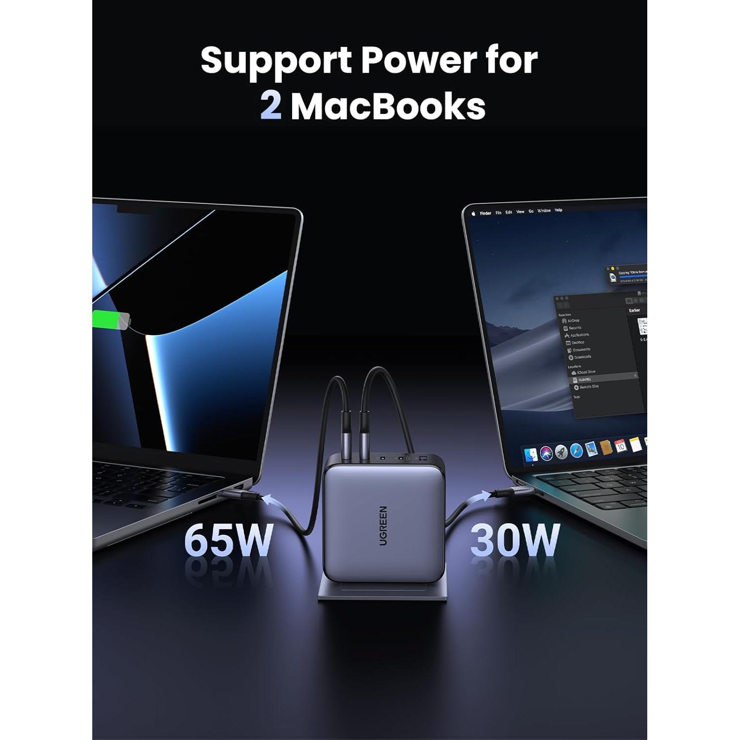 Cargador USB C UGREEN Nexode 100W 5 Puertos GaN Carga Rápida