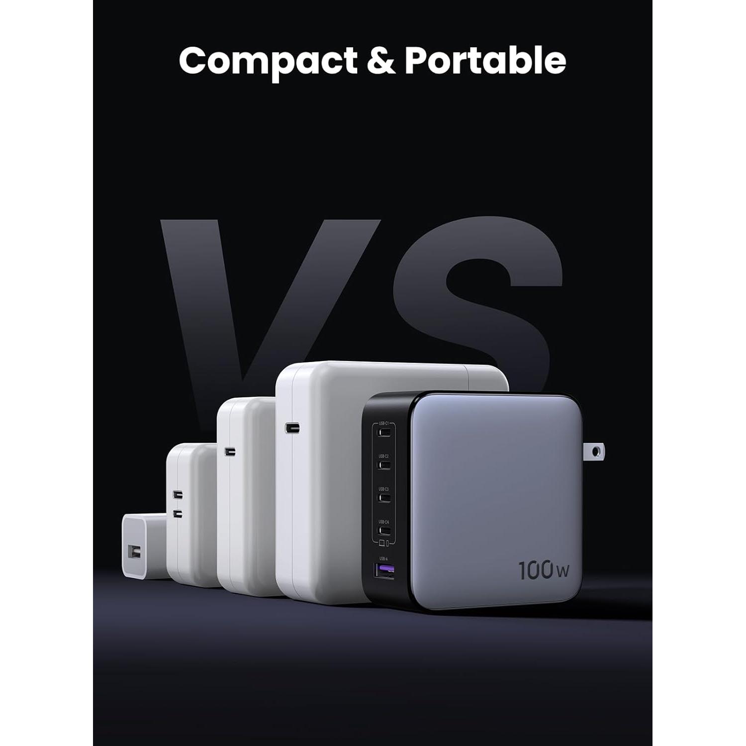 Cargador USB C UGREEN Nexode 100W 5 Puertos GaN Carga Rápida