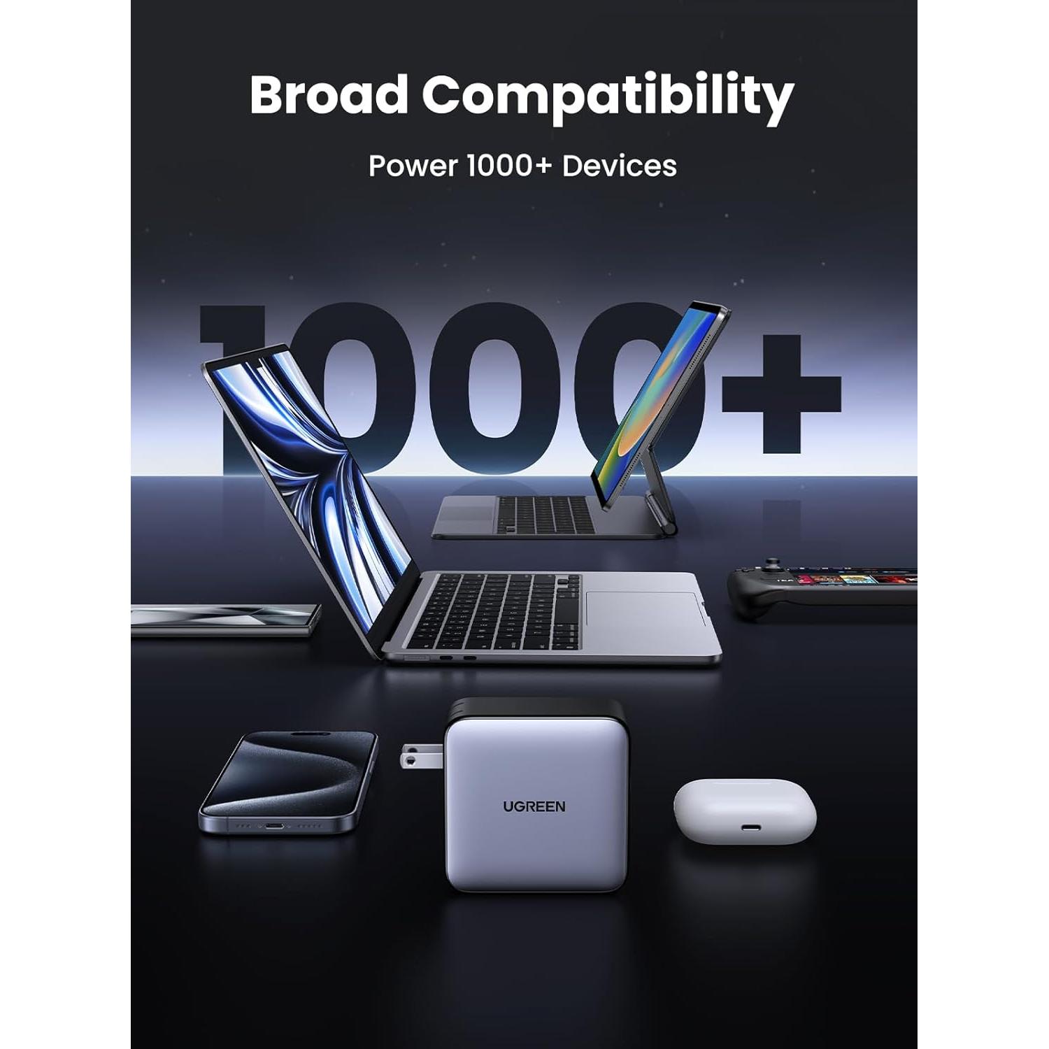 Cargador USB C UGREEN Nexode 100W 5 Puertos GaN Carga Rápida