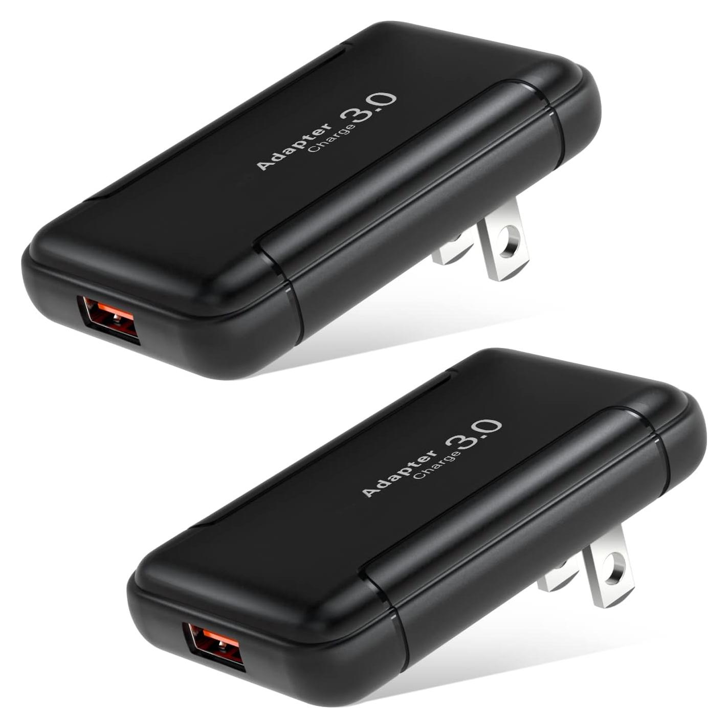 Cargador de Pared USB Rápido Costyle 18W 2 Paquete Negro