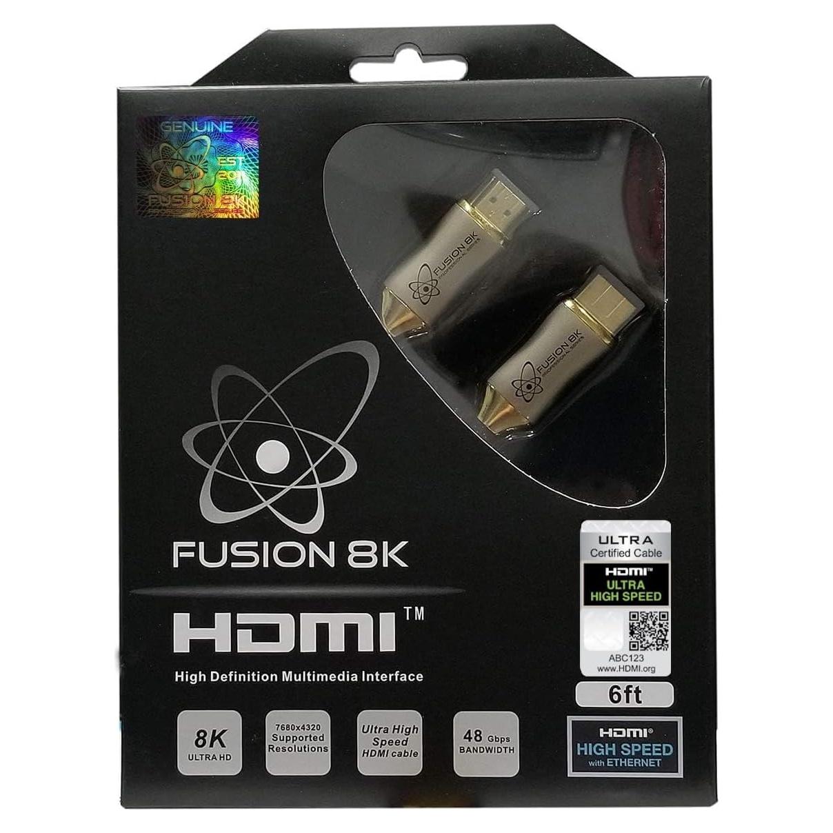 Cable HDMI 2.1 Fusion8K 1.83m Ultra Alta Velocidad 10K 8K 4K