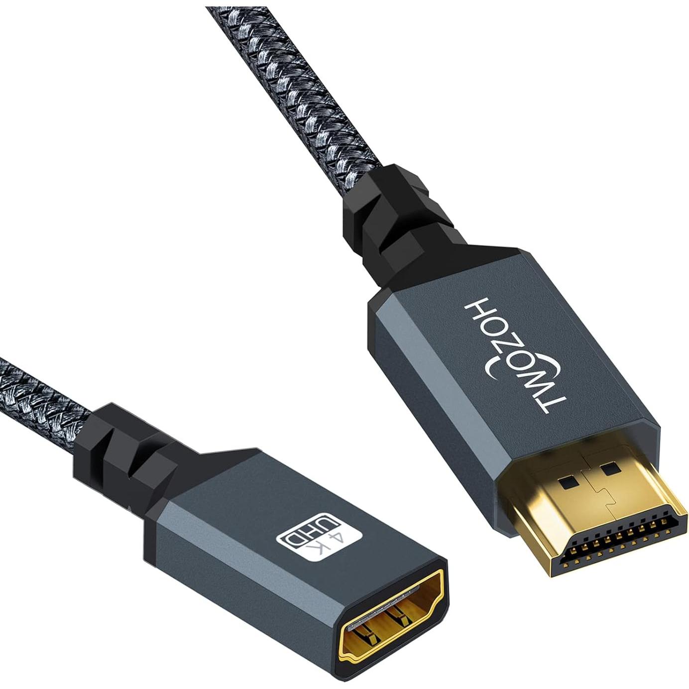 Cable de Extensión HDMI Twozoh 2M 4K 60Hz Macho a Hembra