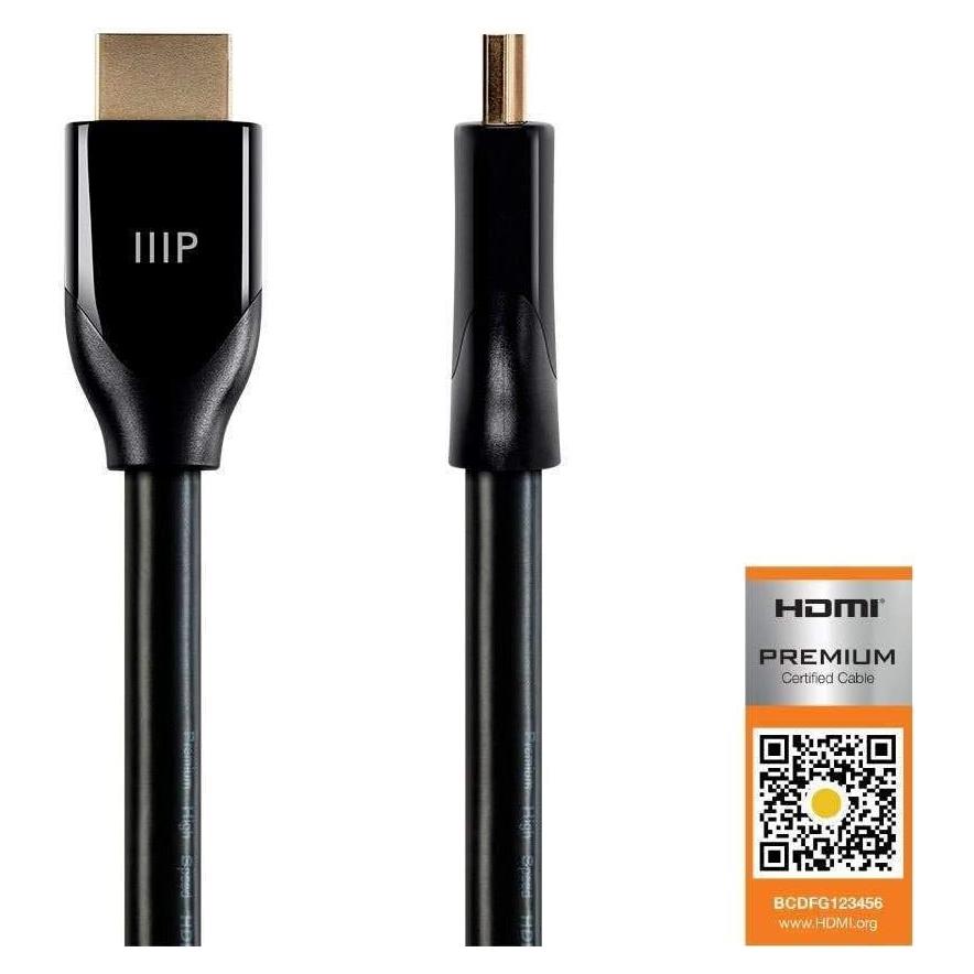 Cable HDMI Monoprice 7.62m Alta Velocidad 4K 18Gbps Negro