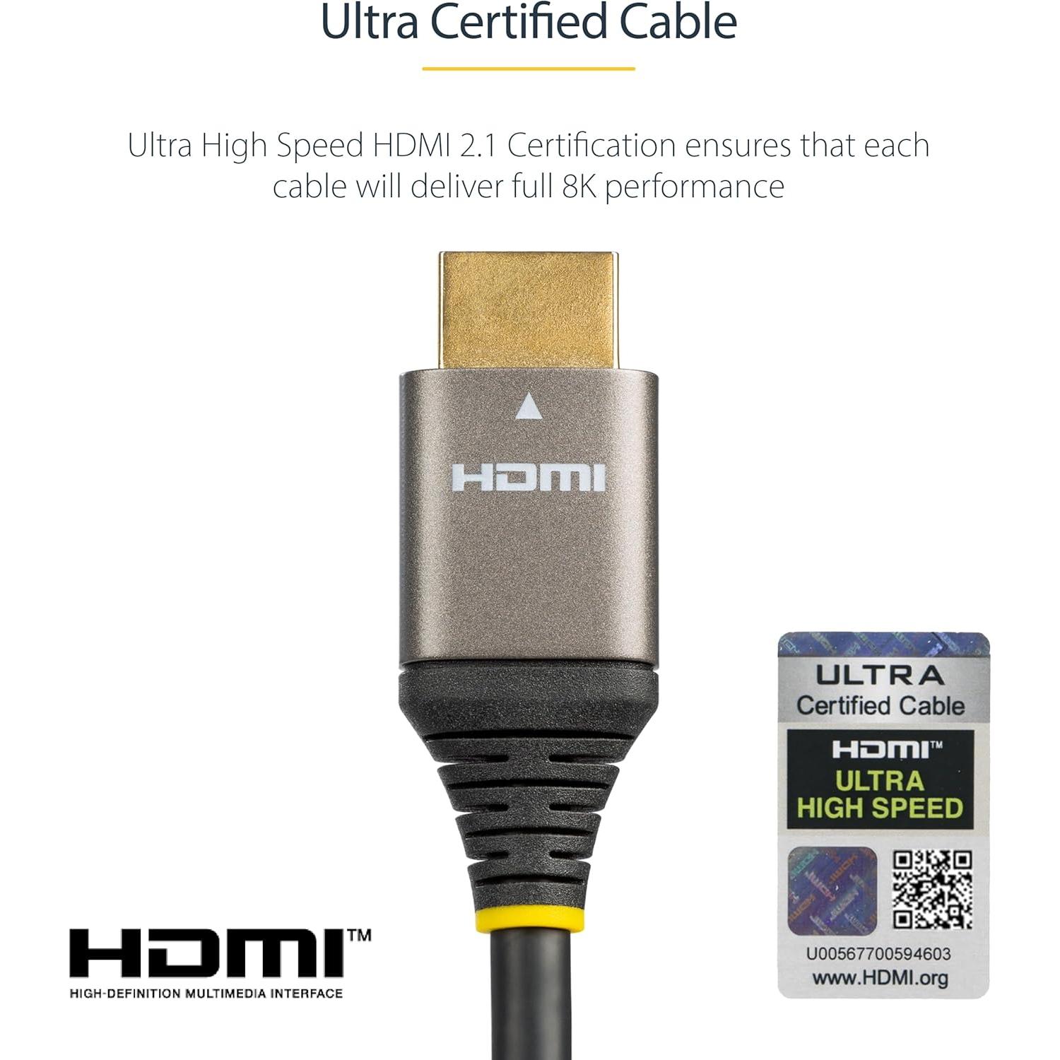 Cable HDMI 2.1 Ultra Alta Velocidad StarTech 3m 8K 48Gbps