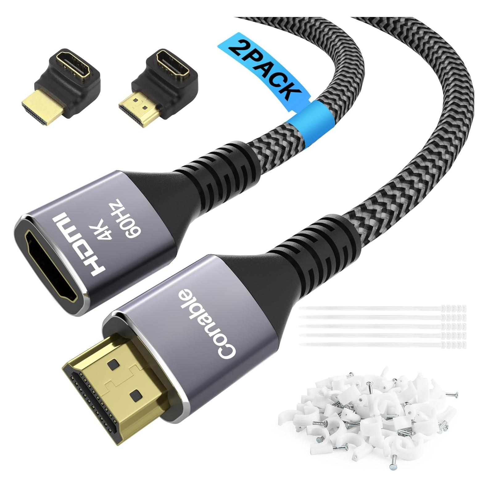 Cable de Extensión HDMI 4K Conable 2 Pies - 2 Paquetes