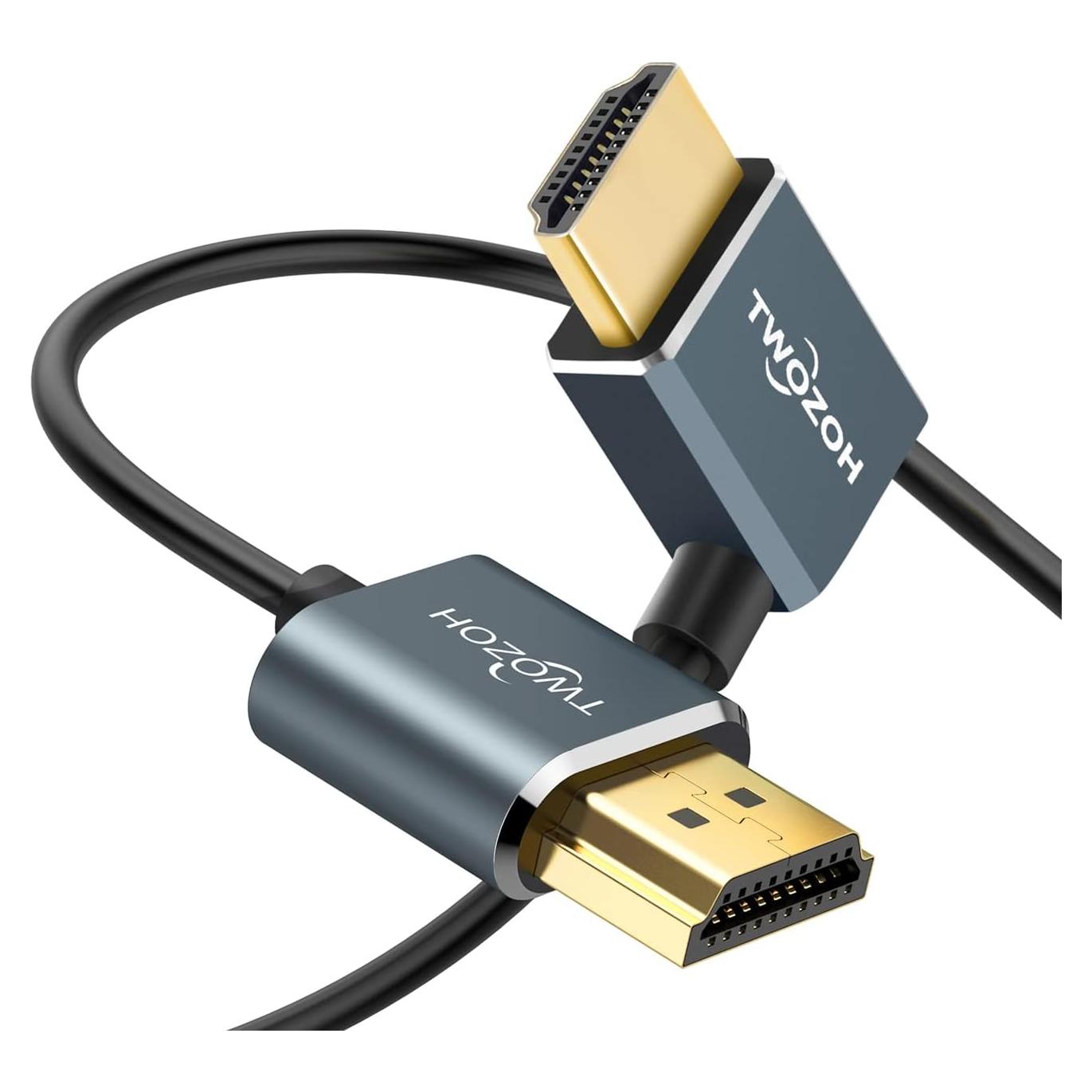 Cable HDMI Flexible Twozoh 3M con Ángulo Recto 90° 4K 60Hz