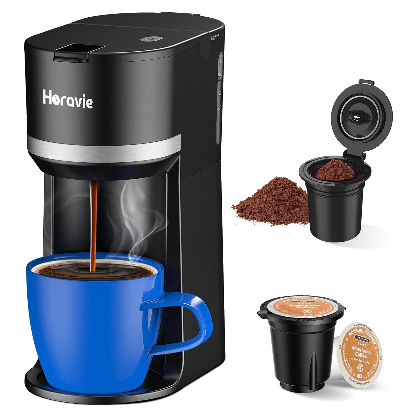 Cafetera de Una Taza Horavie Automática 360 ml Negra