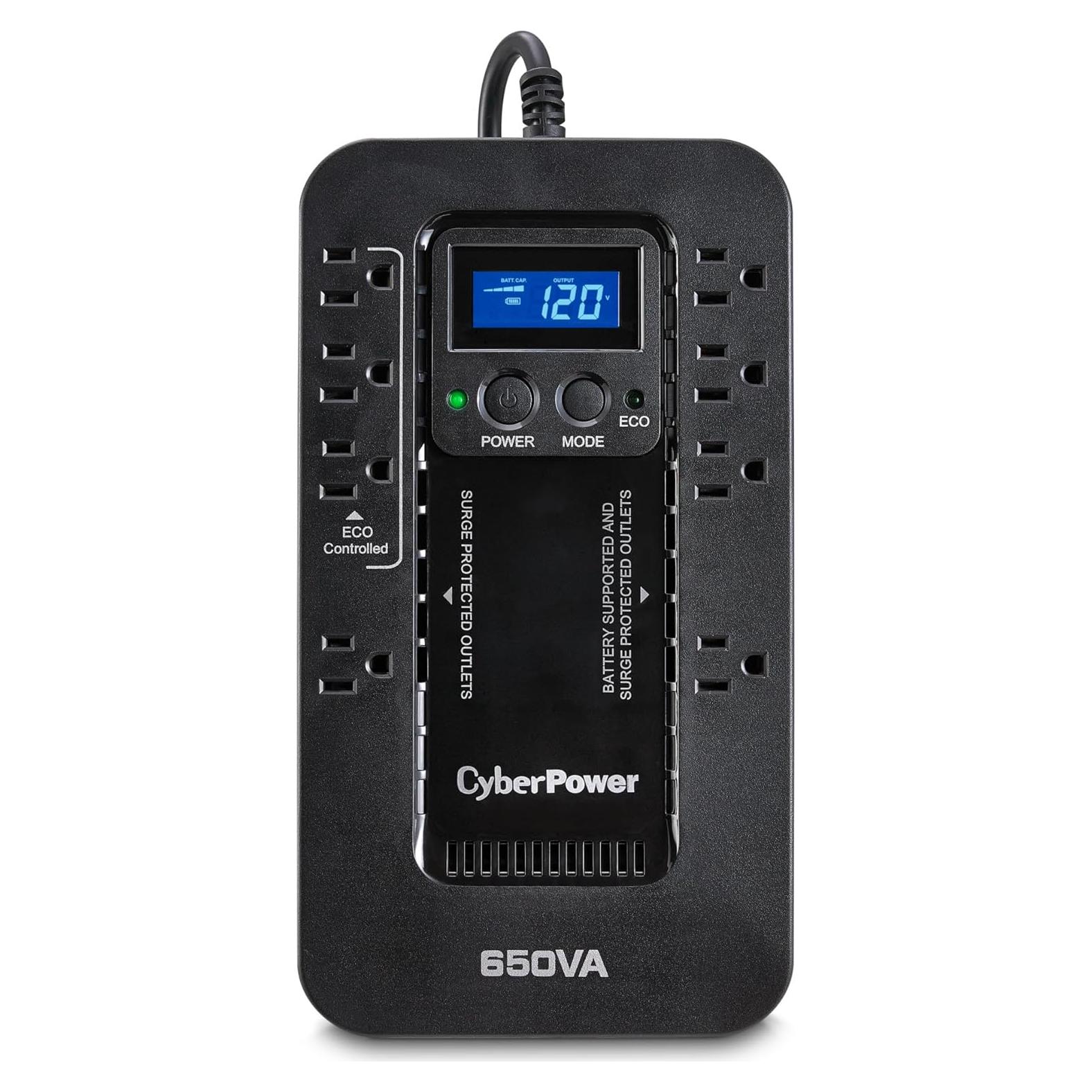UPS CyberPower EC650LCD 650VA/390W con Modo ECO y 8 Salidas