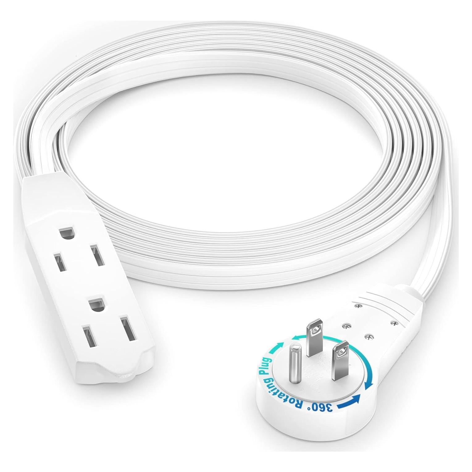 Cable de Extensión Maximm 1.83m Enchufe Plano 360° 3 Salidas