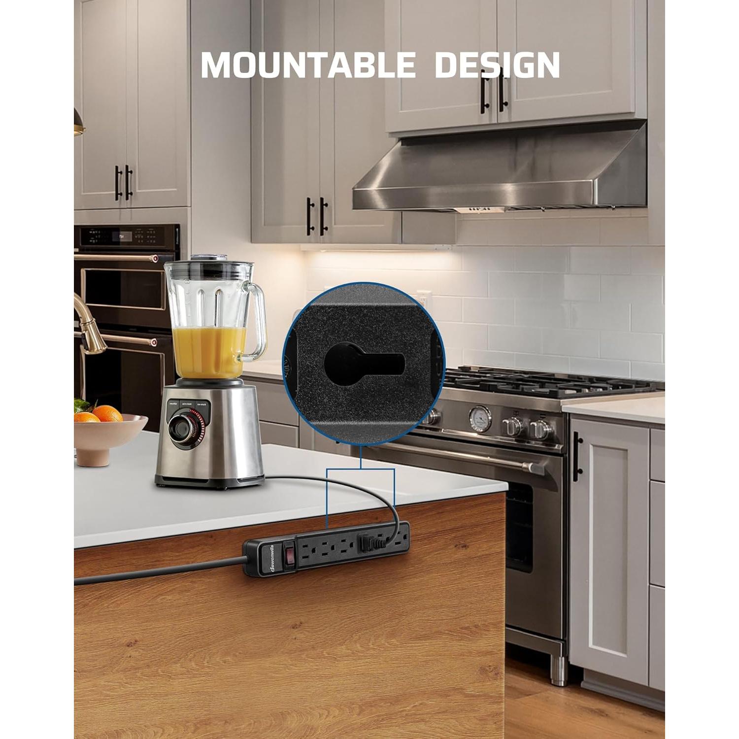 Protector de Sobretensión Dewenwils 2-Pack 4.57m 15A 500J