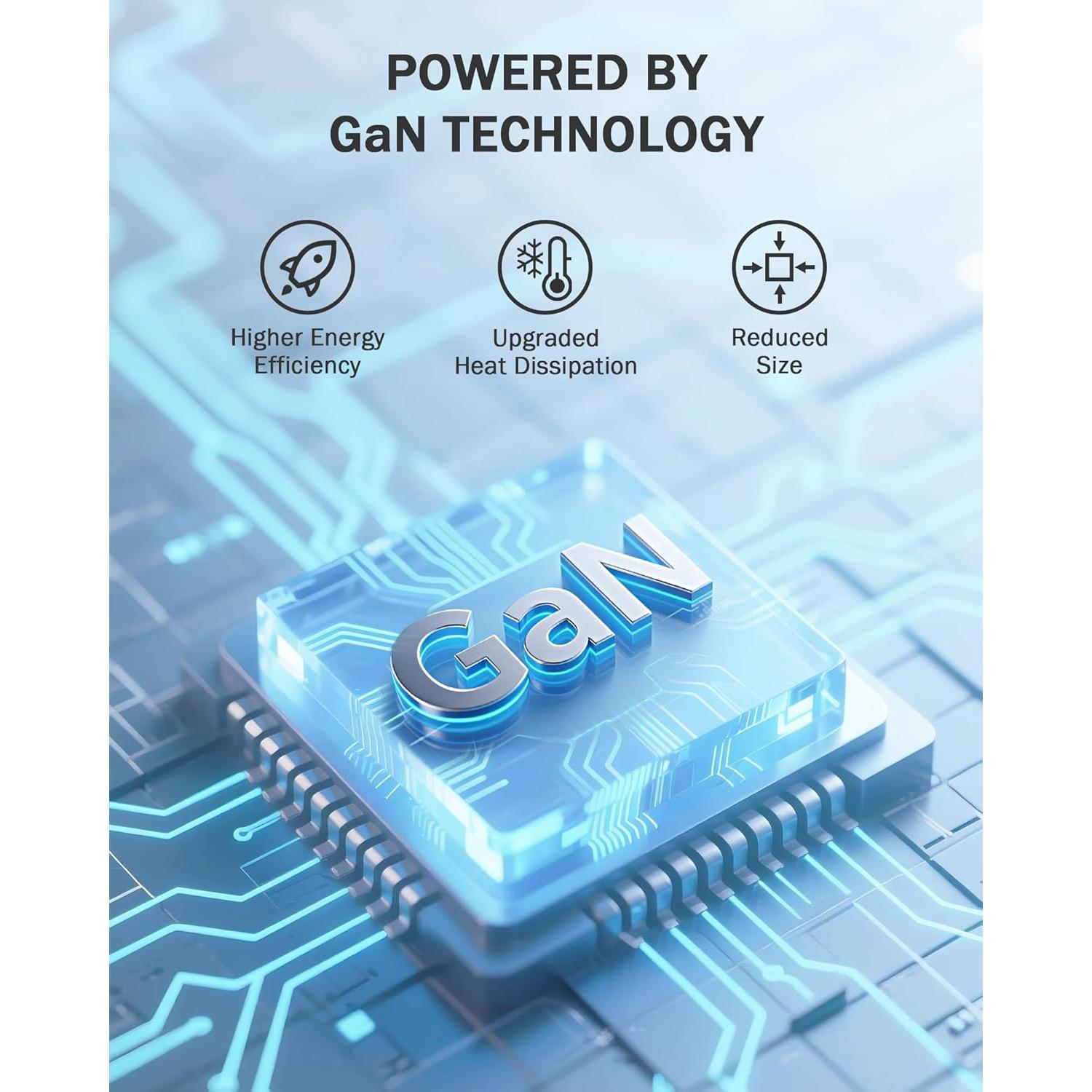 Cargador WeLink 67W GaN USB-C Plegable 3 Puertos para MacBook