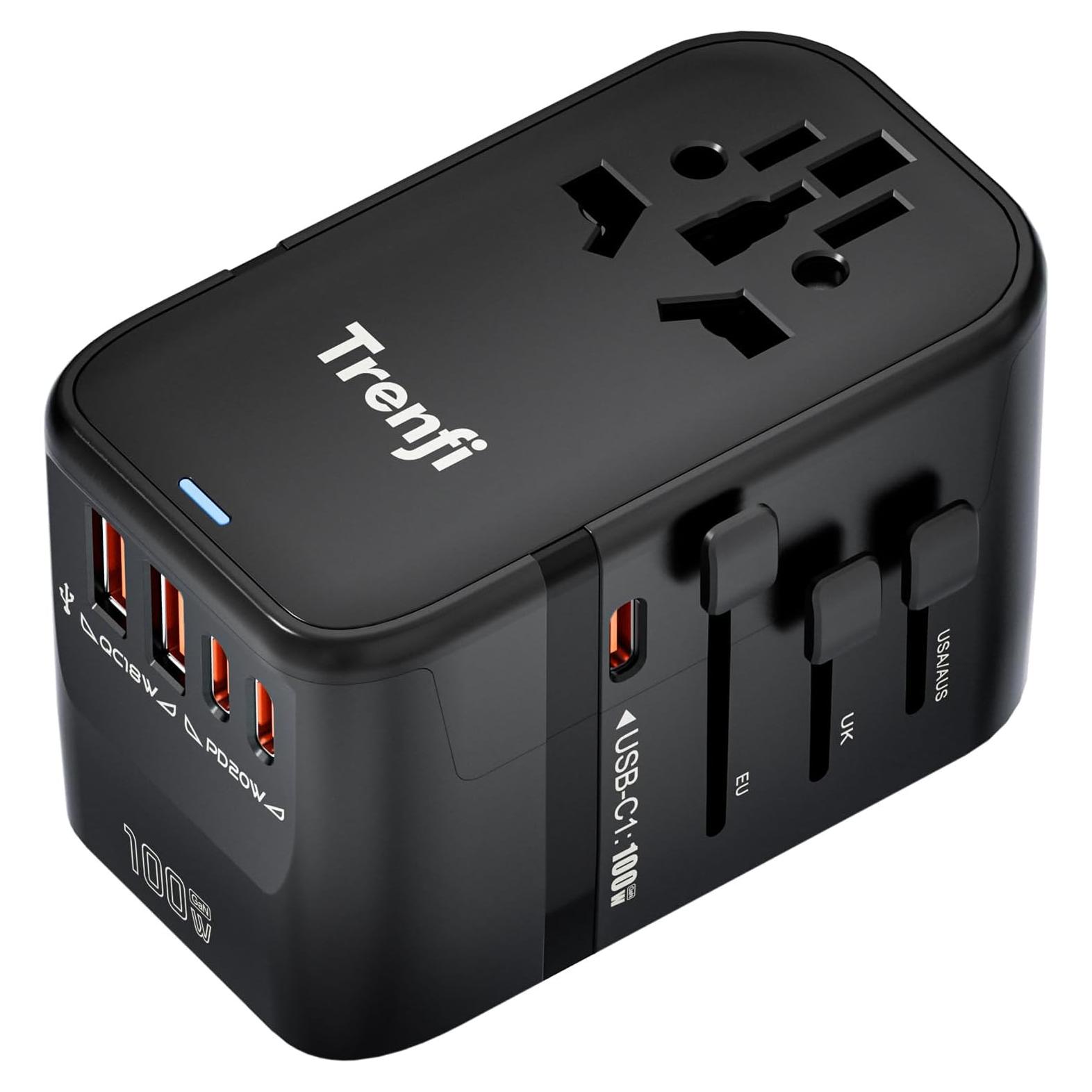 Adaptador de Viaje Universal 100W GaN+ Shenzhen HHT907