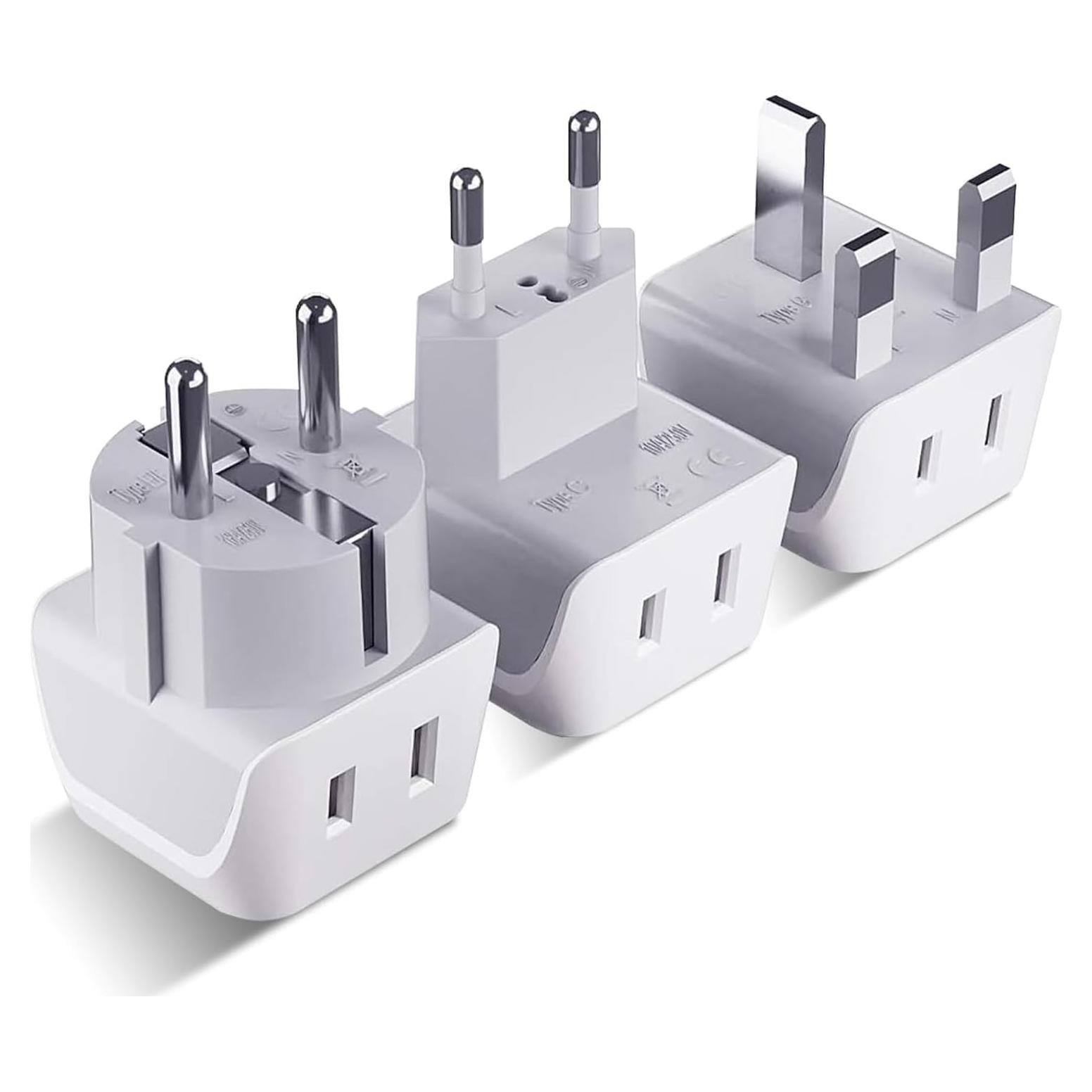 Juego de Adaptadores de Viaje Ceptics 2 en 1 - 3 Piezas