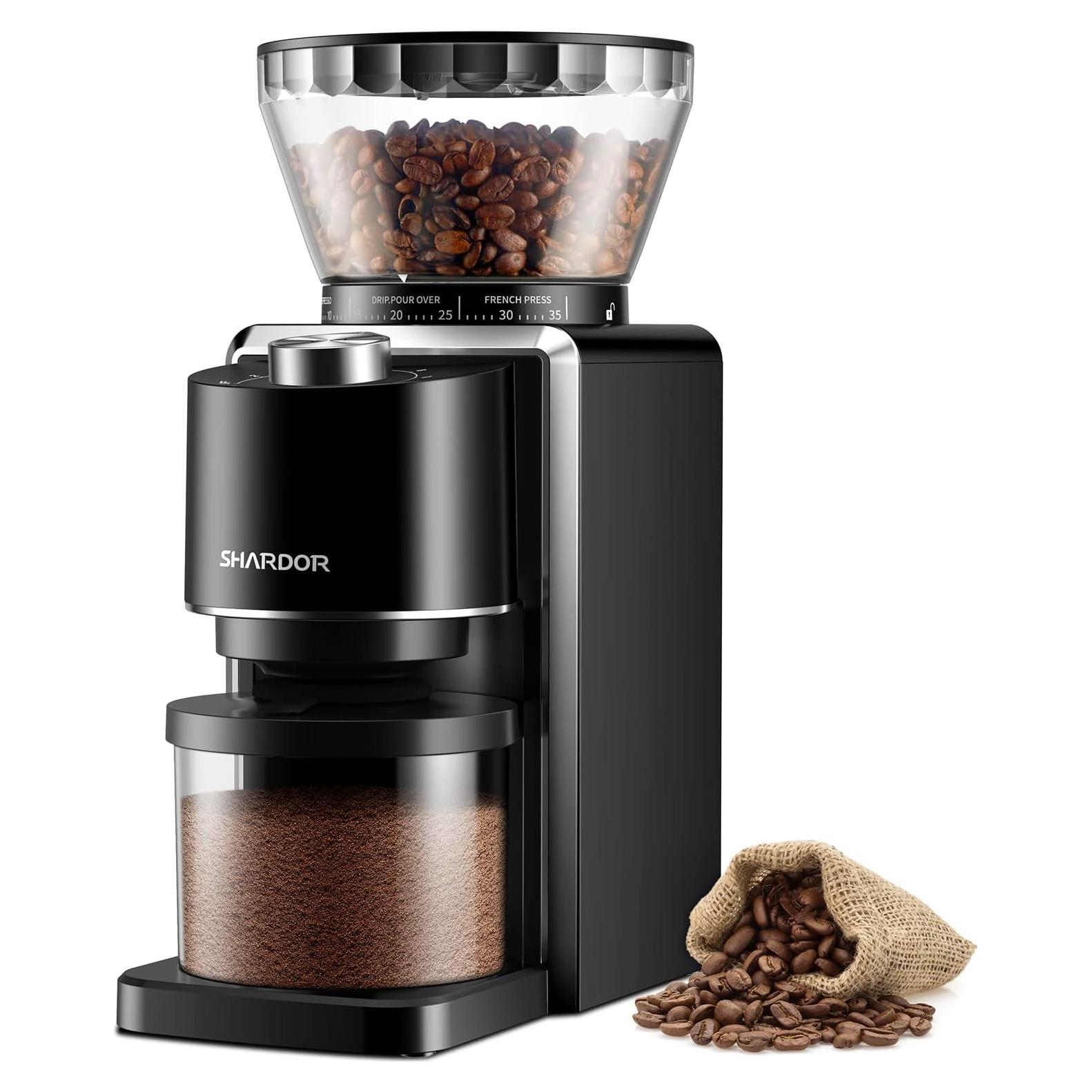 Molinillo de Café Eléctrico SHARDOR 35 Ajustes 2-12 Tazas