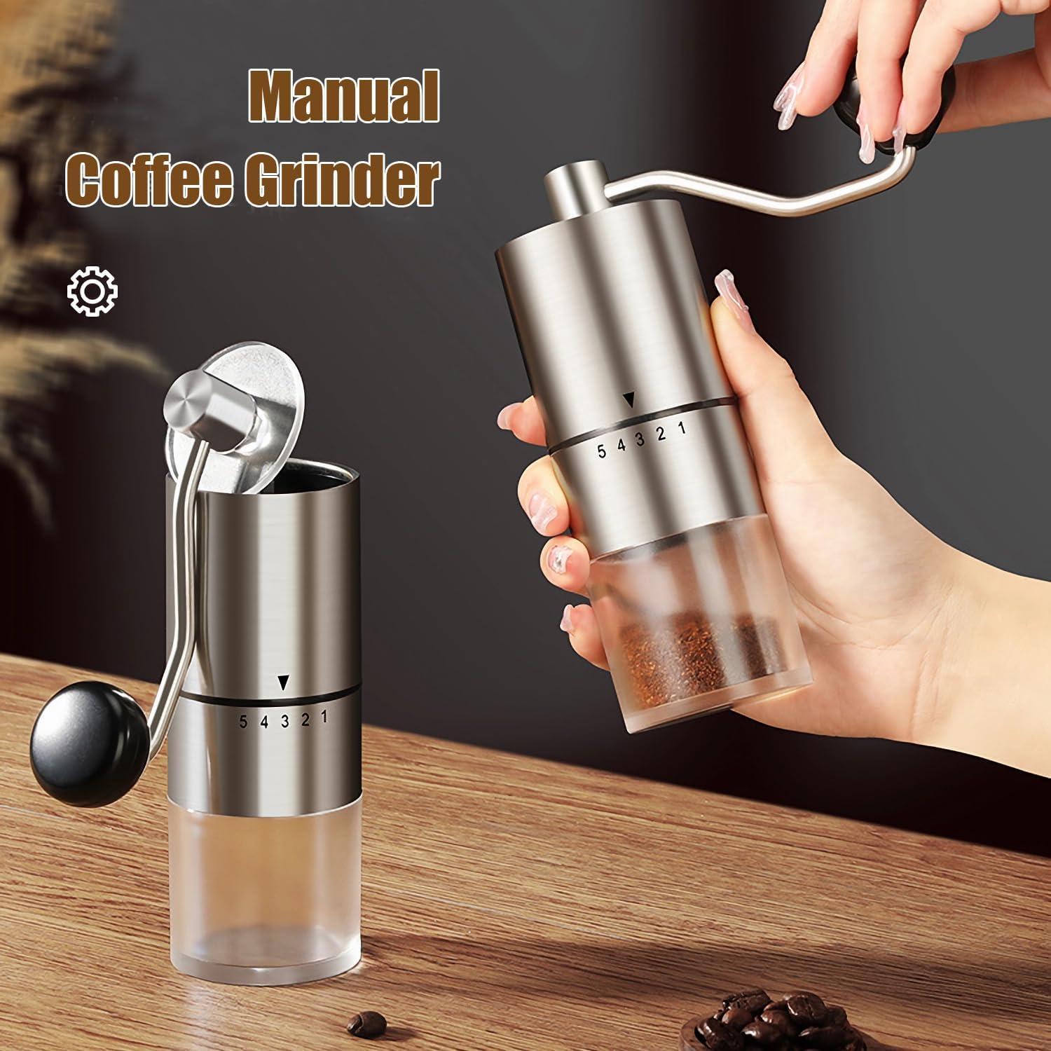 Molino de Café Manual EZLucky - Muela Cerámica Ajustable 5 Niveles