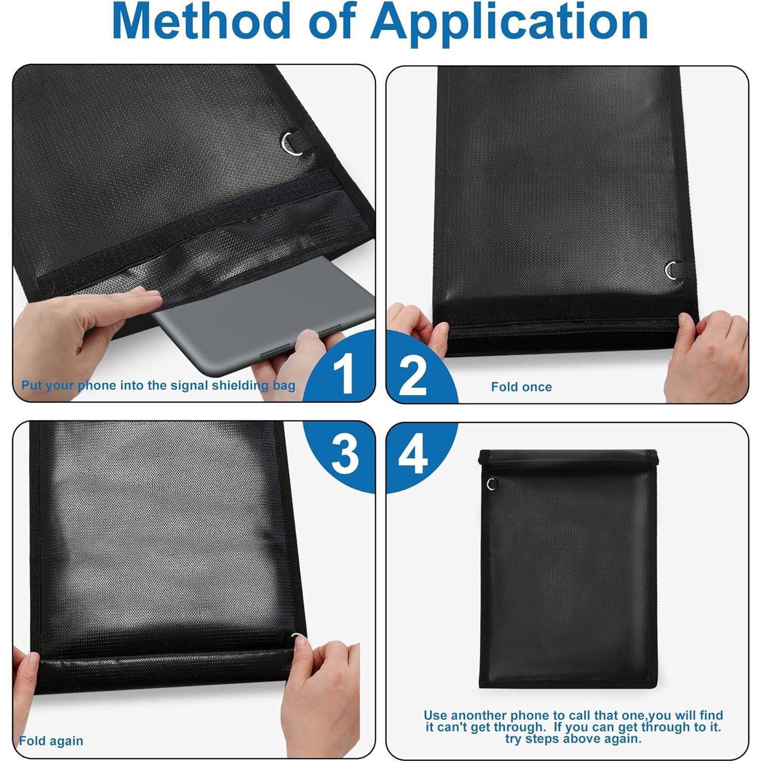 Paquete de 4 Bolsas Faraday EXLIFBAG Impermeables y Resistentes