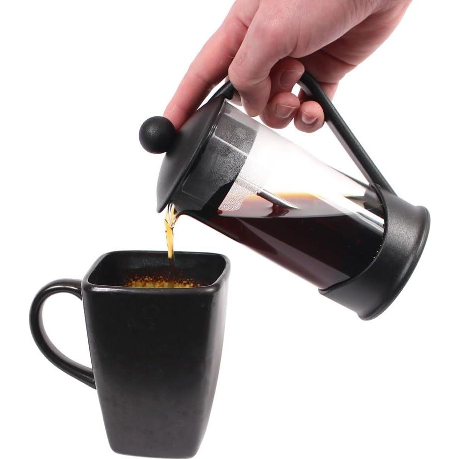 Cafetera Prensa Francesa Clever Chef 2 Tazas Negra 0.4L