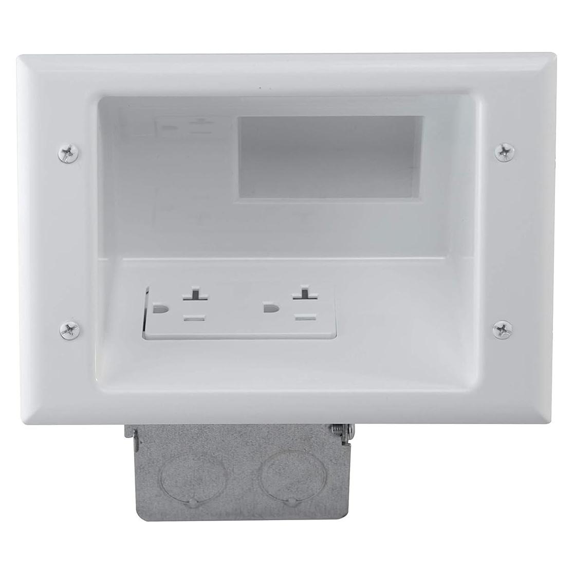 Placa de Pared Recesada DataComm 45-0072-WH 20A Blanca