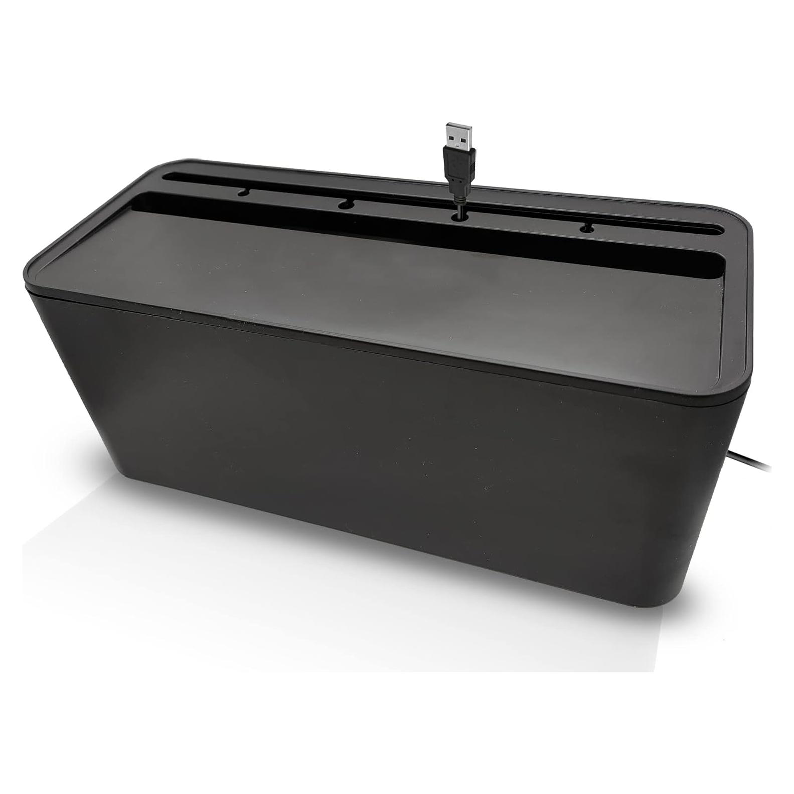 Caja de Gestión de Cables Genérico Mediana 32x13.7cm Negra