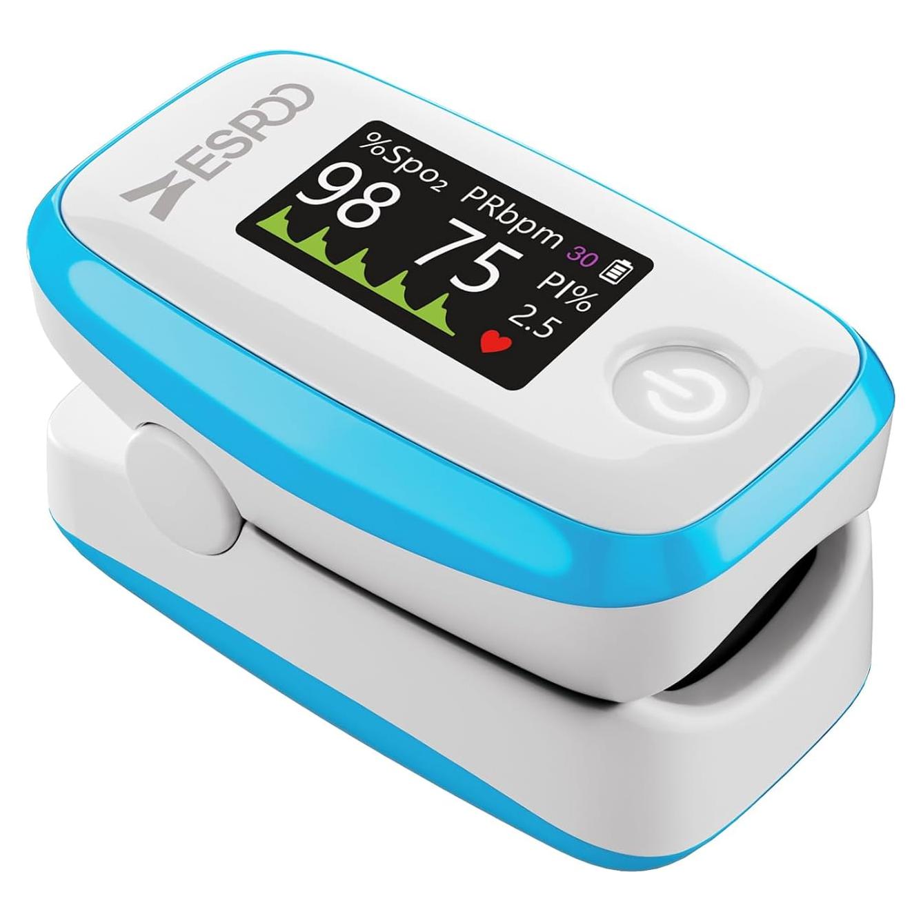 Oxímetro de Pulso ESPOO YM201 con 20 Memorias y Pantalla TFT