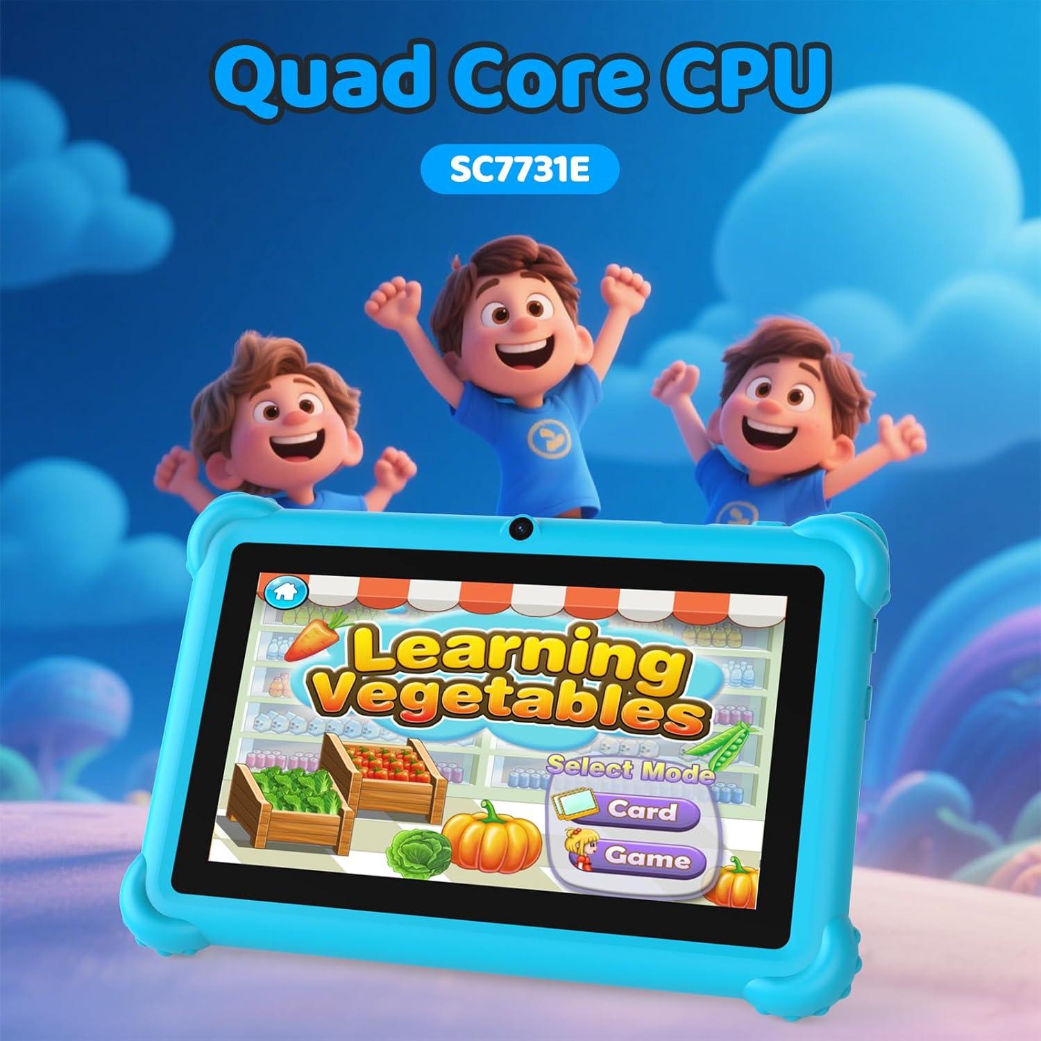 Tableta para Niños WUIUHOU 7" Android 12, 4GB RAM, 32GB ROM