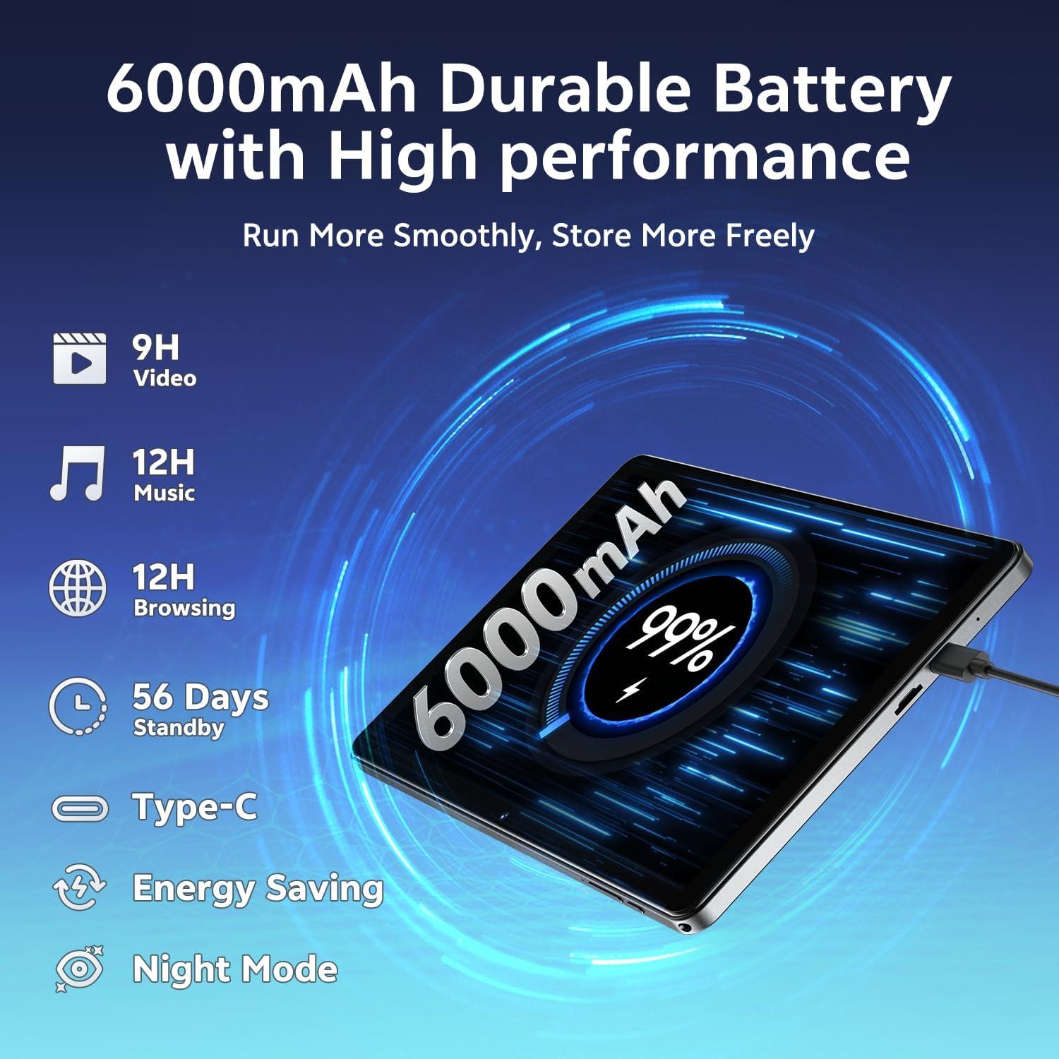 Tableta Android 15 SVITOO 10.1" 12GB RAM 64GB 1TB Expandible