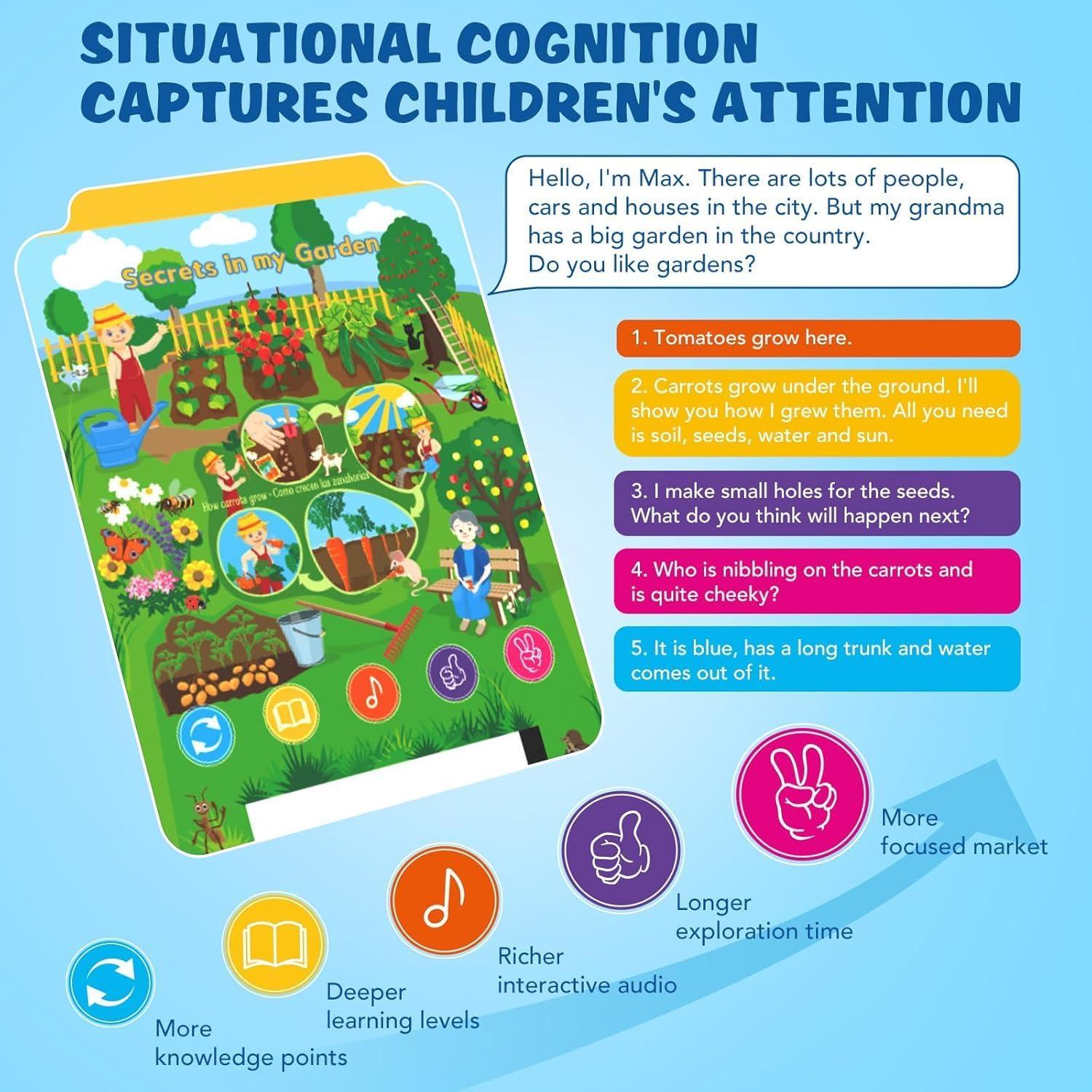 Tableta de Aprendizaje Bilingüe Qiaojoy para Niños 2-5 Años