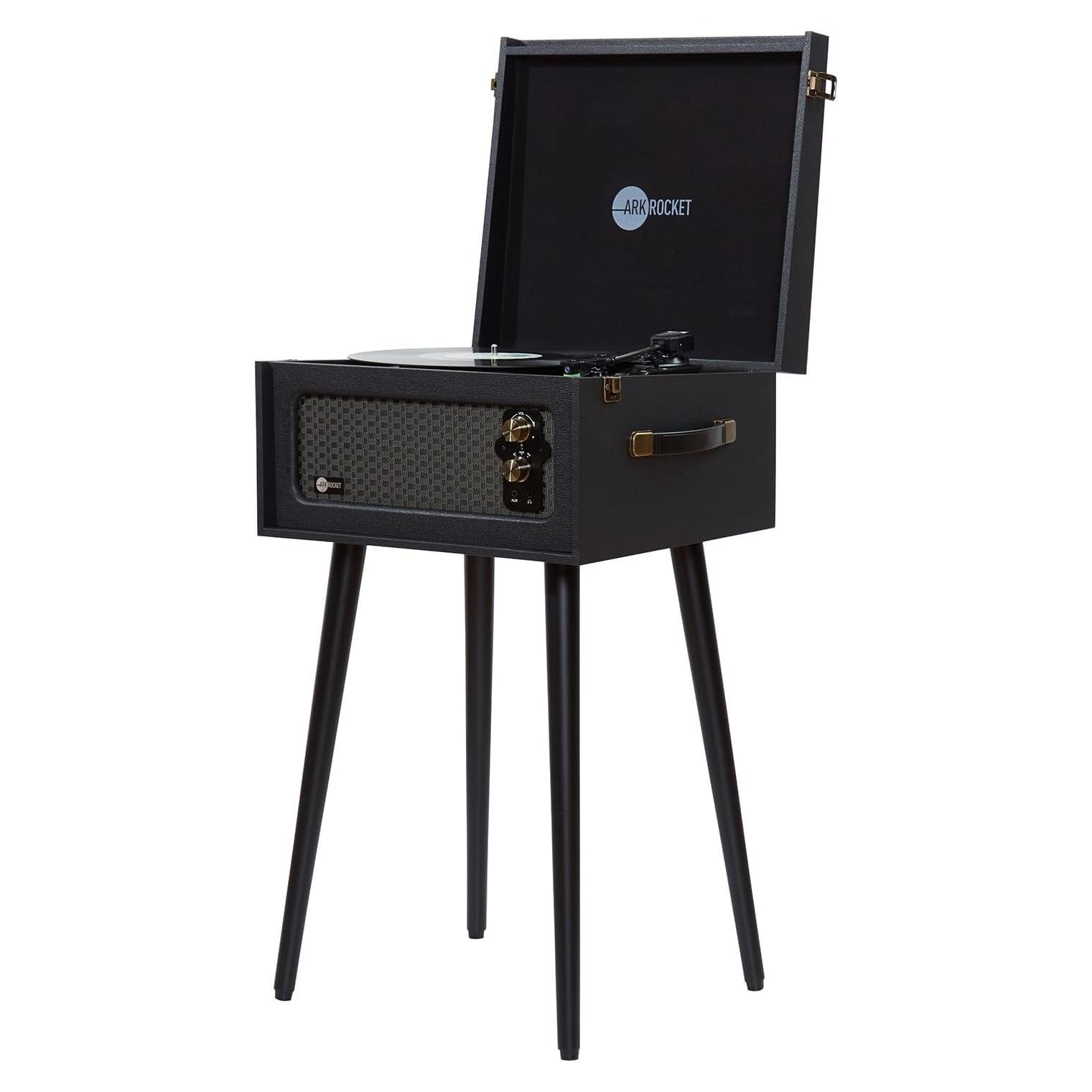 Tocadiscos Bluetooth Arkrocket Discovery II 3 Velocidades Negro