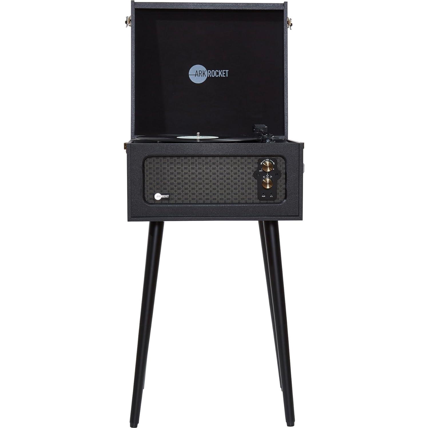 Tocadiscos Bluetooth Arkrocket Discovery II 3 Velocidades Negro