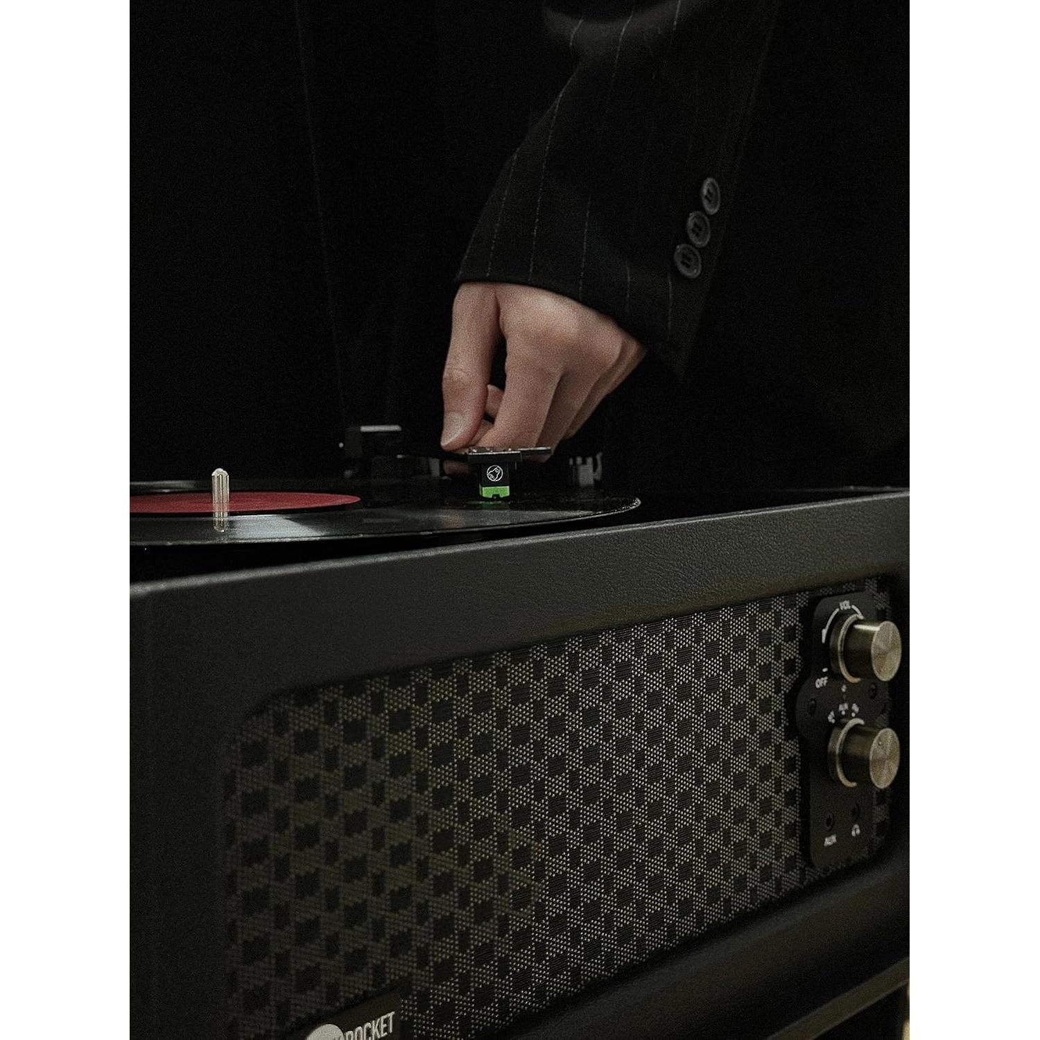 Tocadiscos Bluetooth Arkrocket Discovery II 3 Velocidades Negro